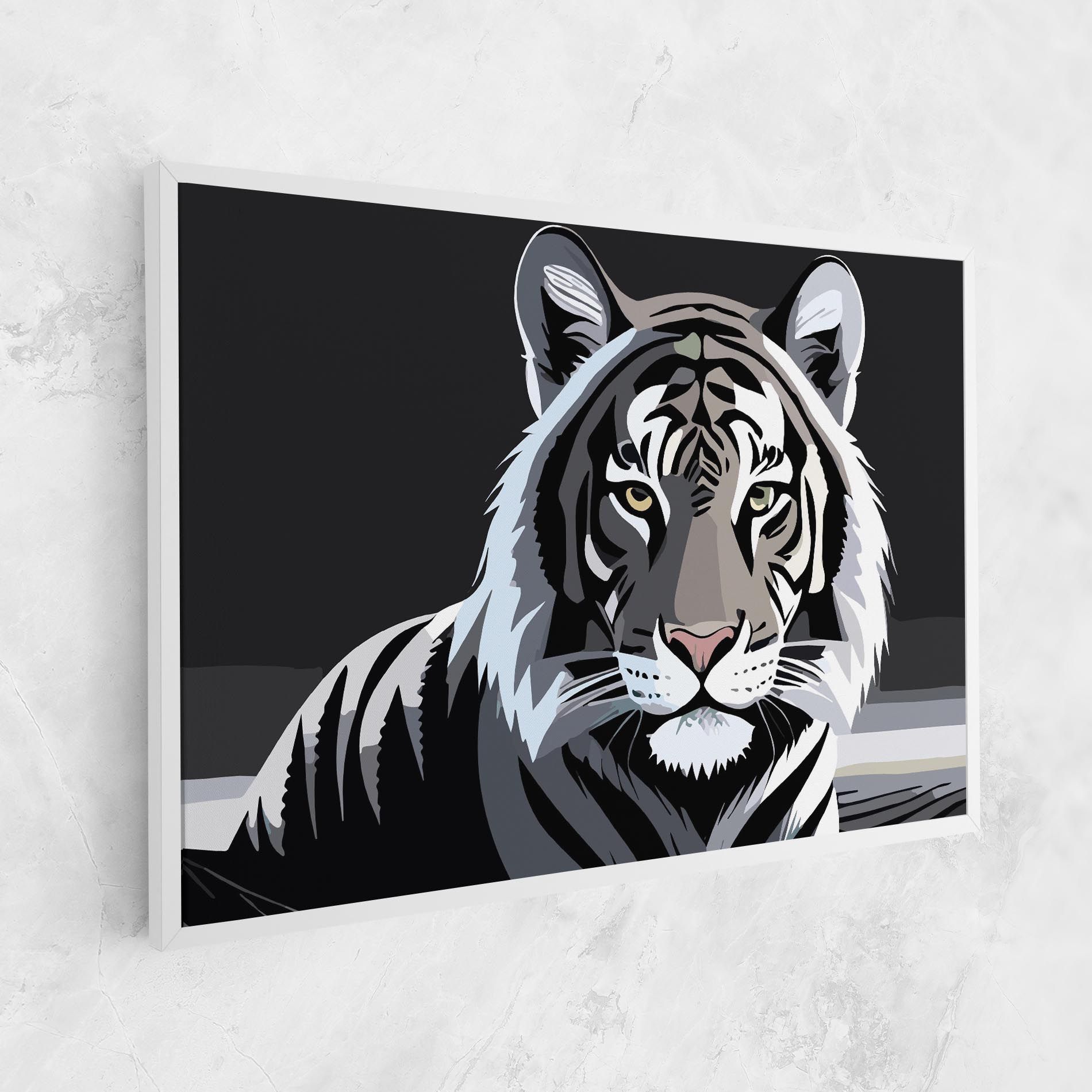 White Grey Tiger mockup 1