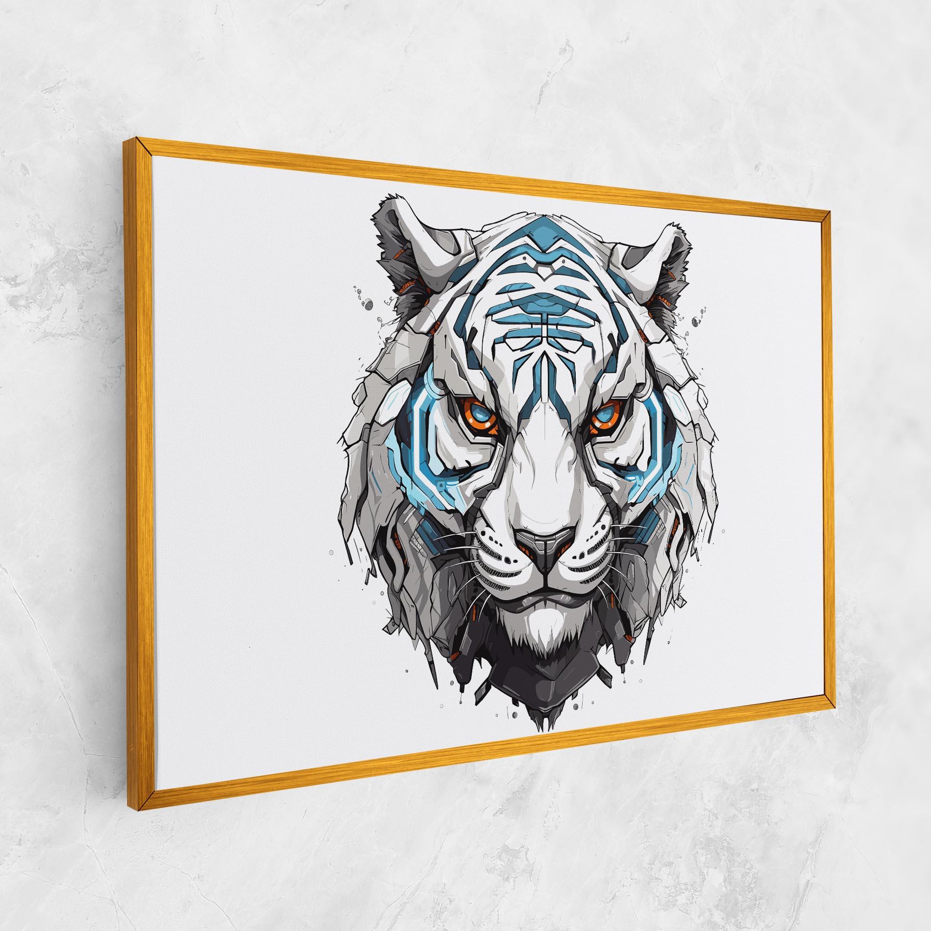 Tablou Canvas Cyborg Tiger mockup 1