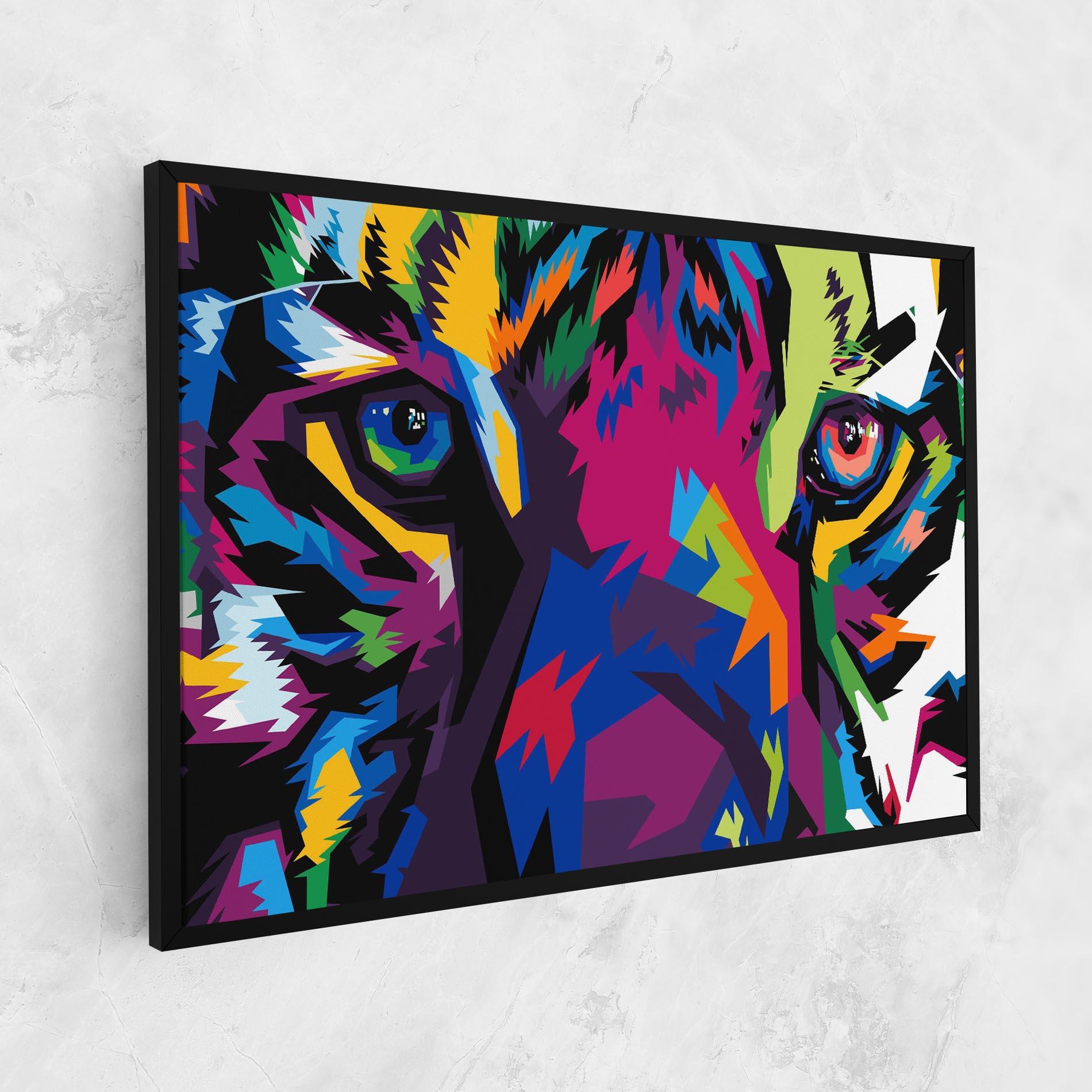 Tablou Canvas Colourul Tiger Eyes mockup 1