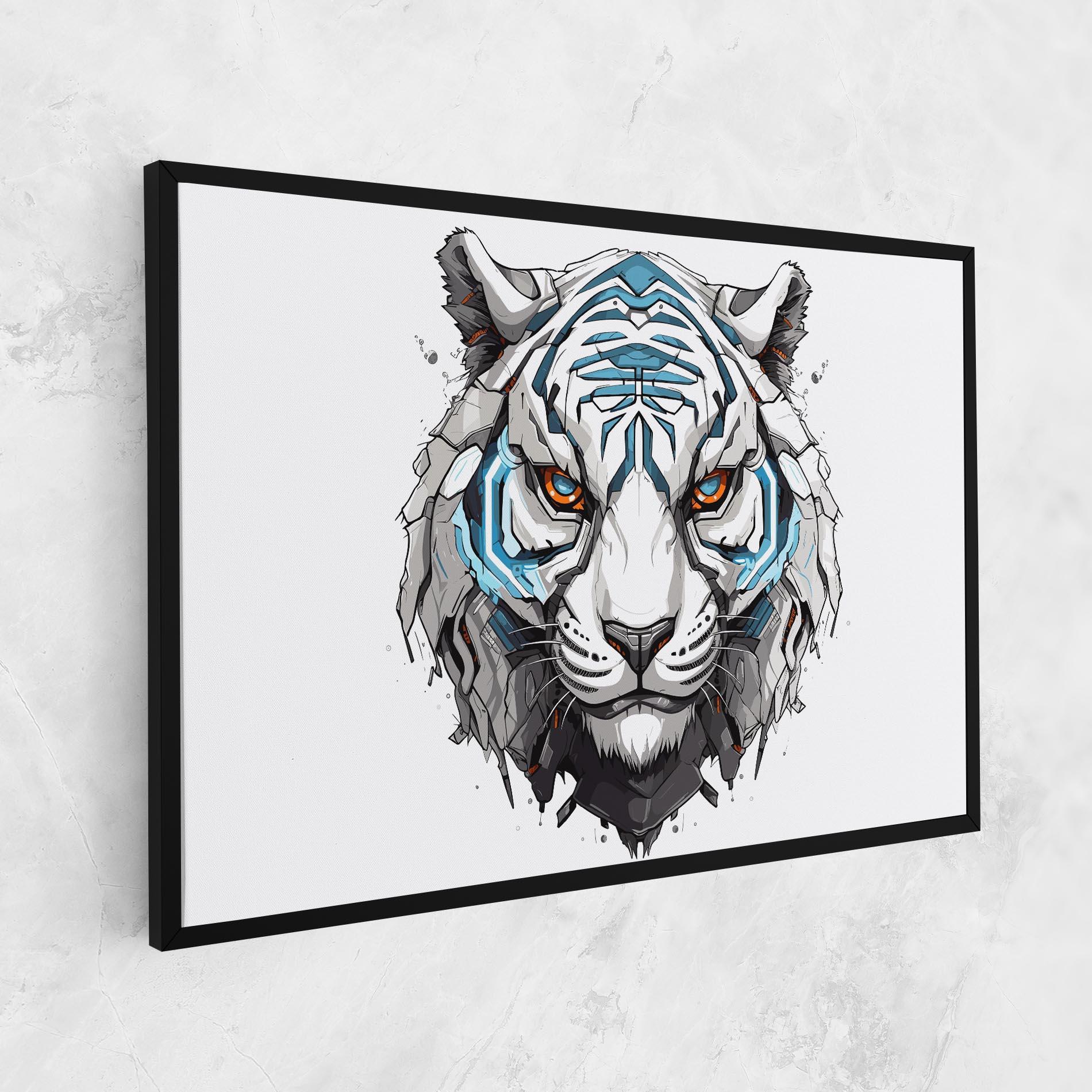 Tablou Canvas Cyborg Tiger mockup 1