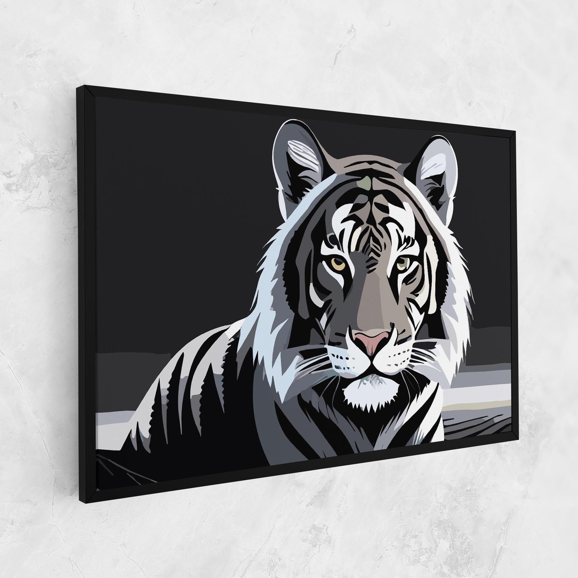 White Grey Tiger mockup 1