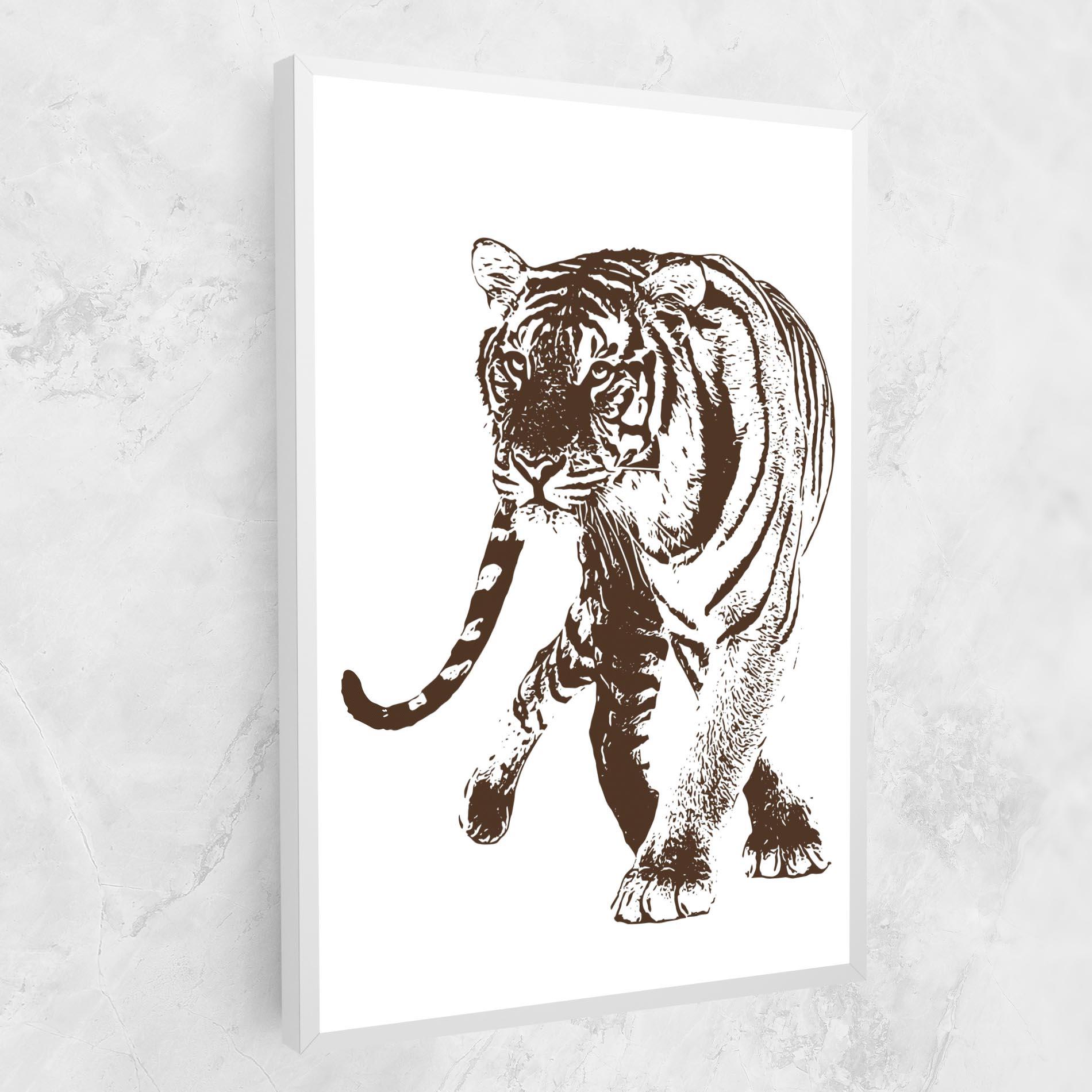Tablou Canvas Brown Line Tiger mockup 1