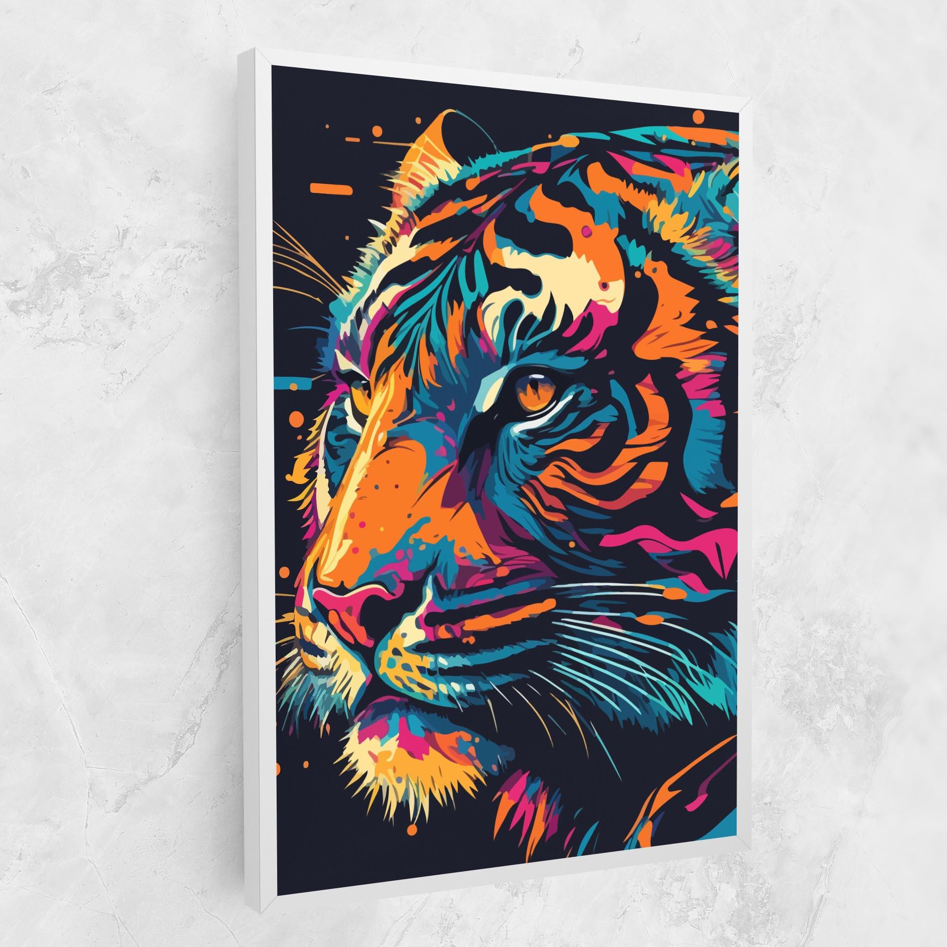 Tablou Canvas Colorful Tiger mockup 1