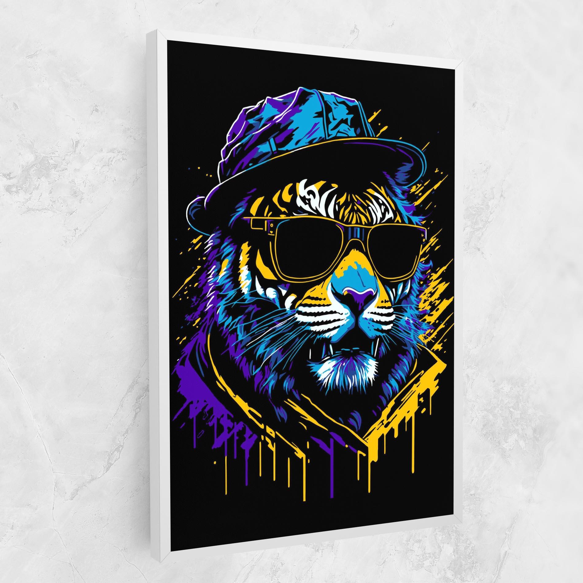 Tablou Canvas Glasses Tiger mockup 1