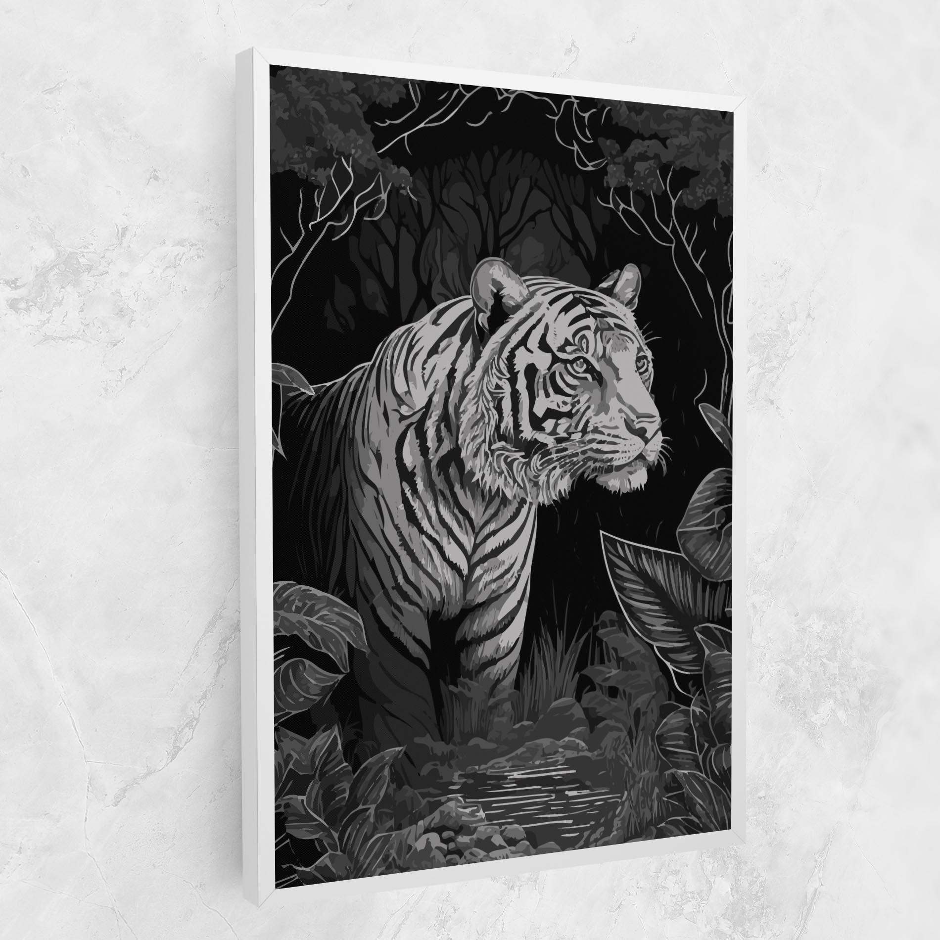 Tablou Canvas Grey Tiger mockup 1