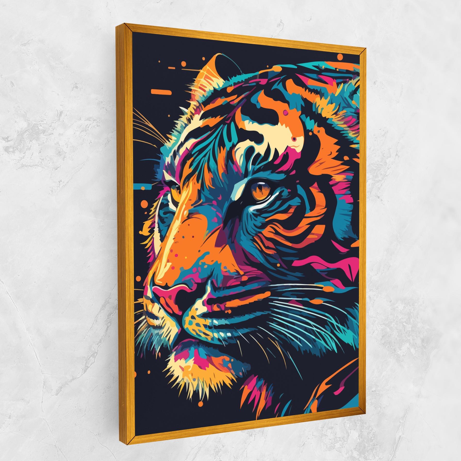 Tablou Canvas Colorful Tiger mockup 1