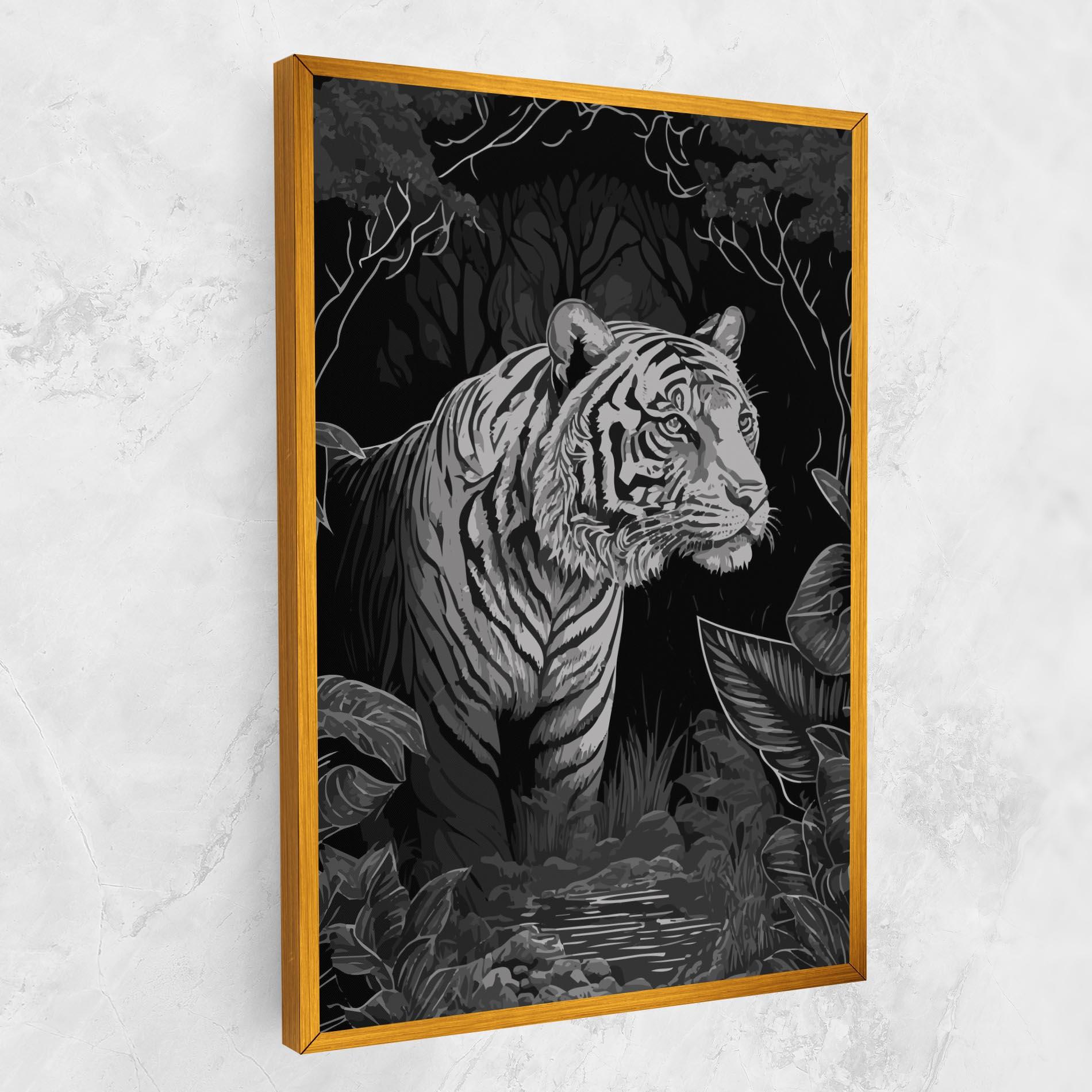 Tablou Canvas Grey Tiger mockup 1