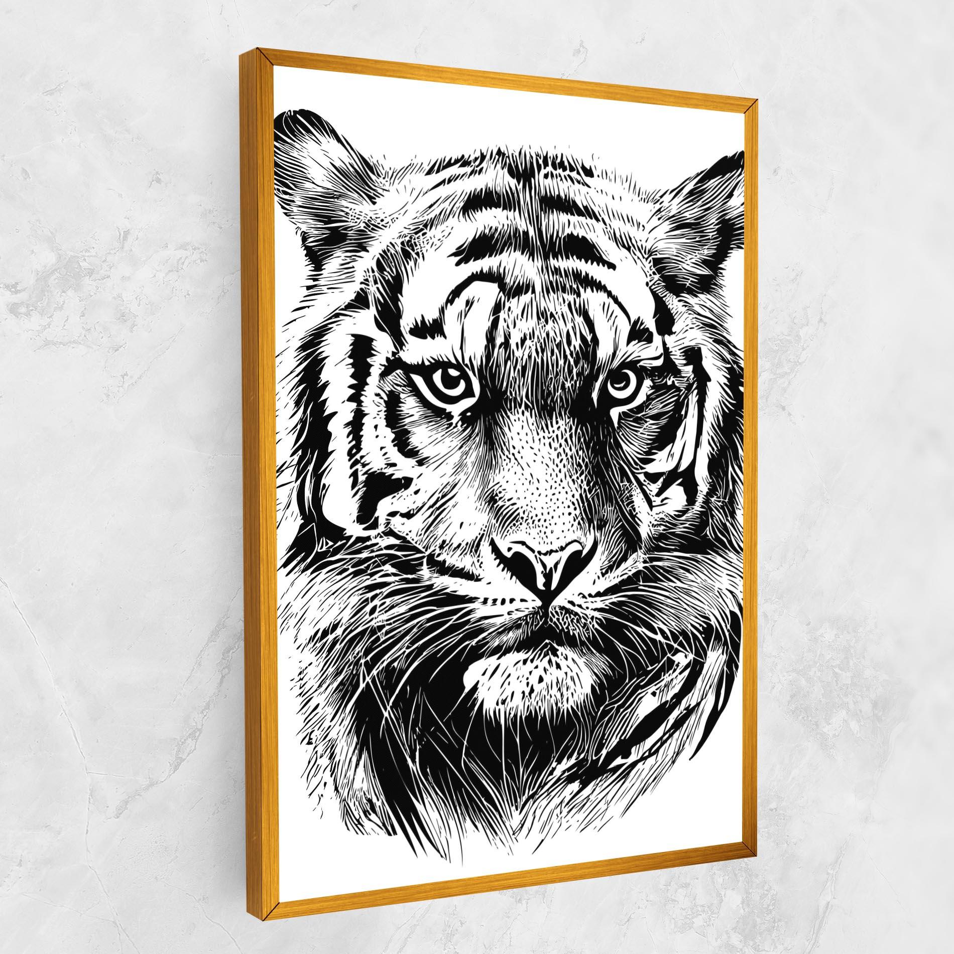 Tablou Canvas Pretty Tiger Head mockup 1