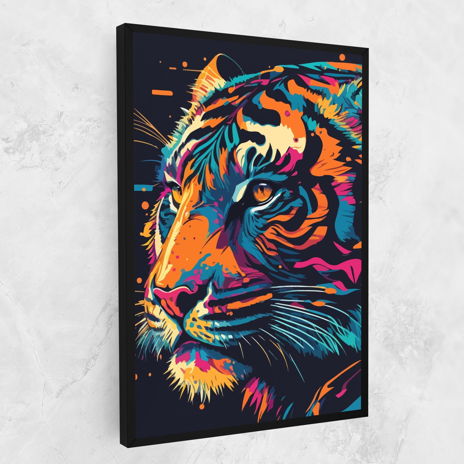 Tablou Canvas Colorful Tiger mockup 1
