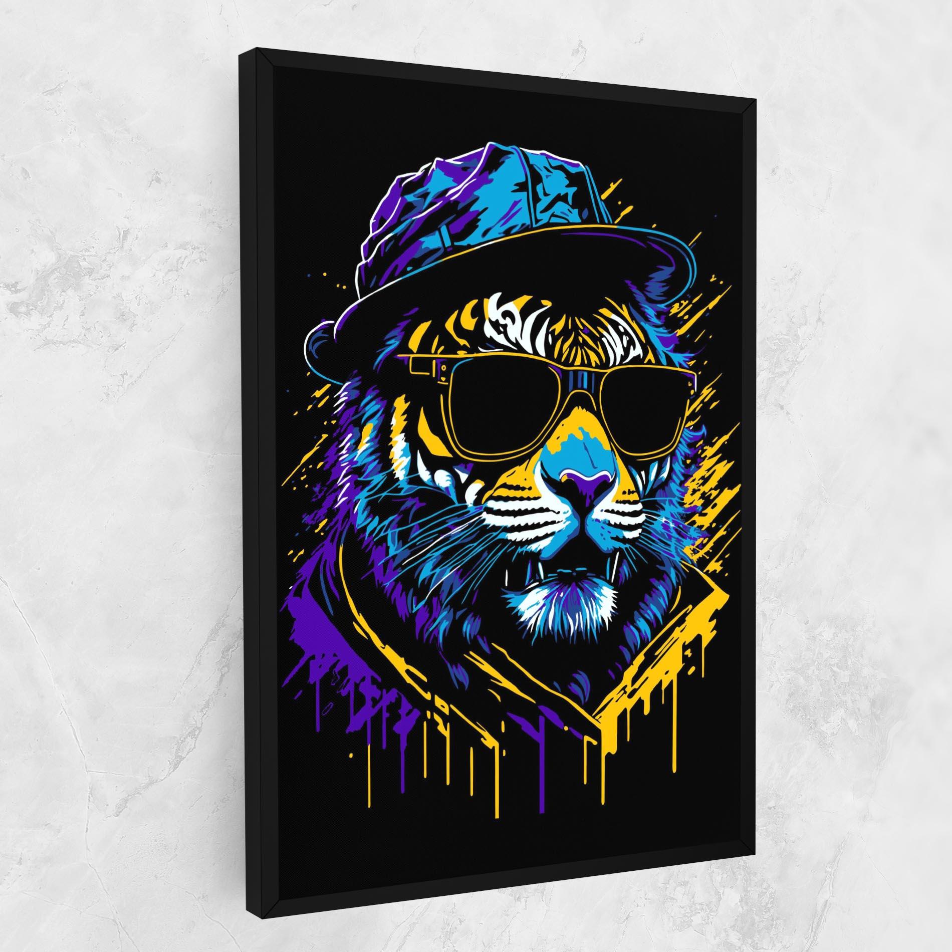 Tablou Canvas Glasses Tiger mockup 1