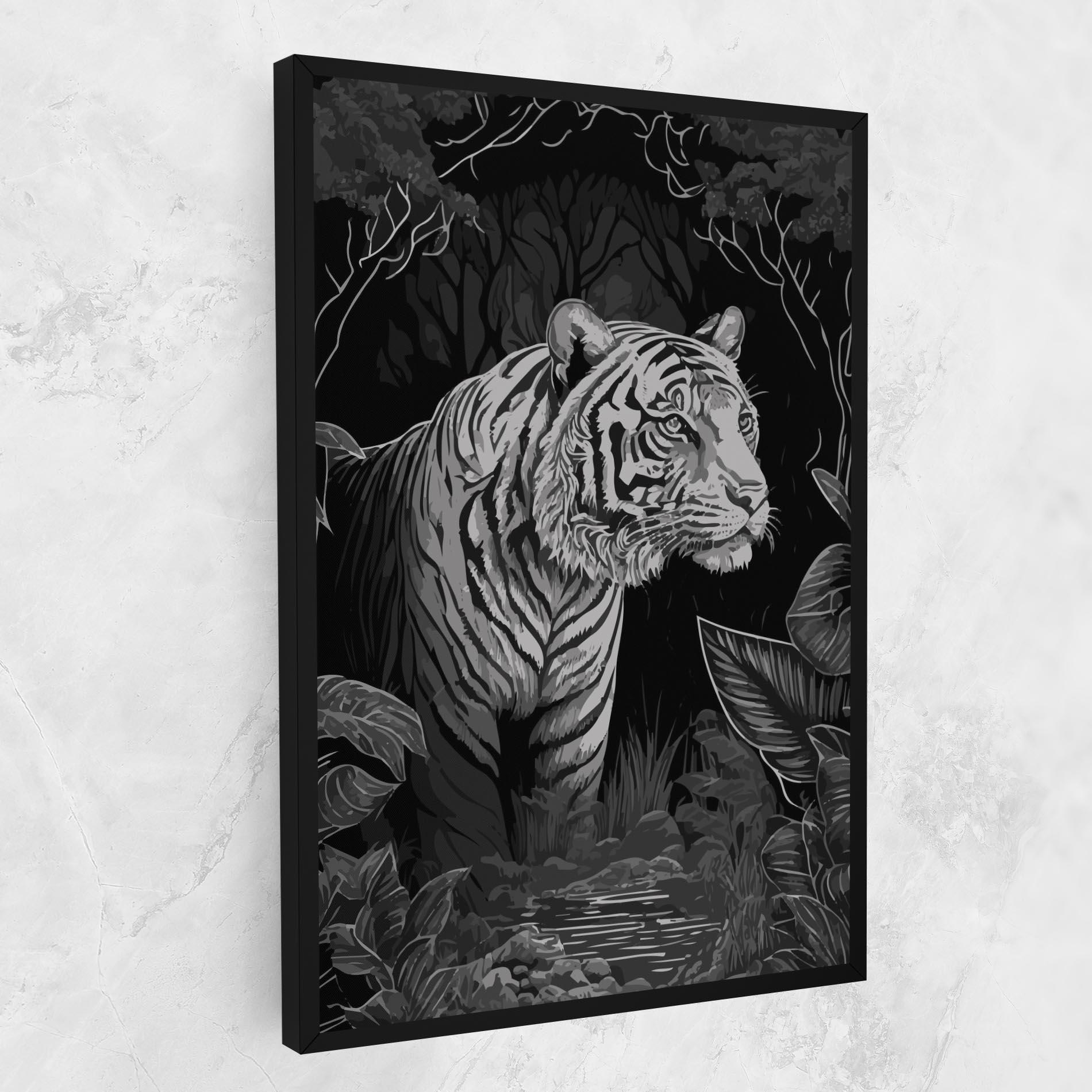 Tablou Canvas Grey Tiger mockup 1