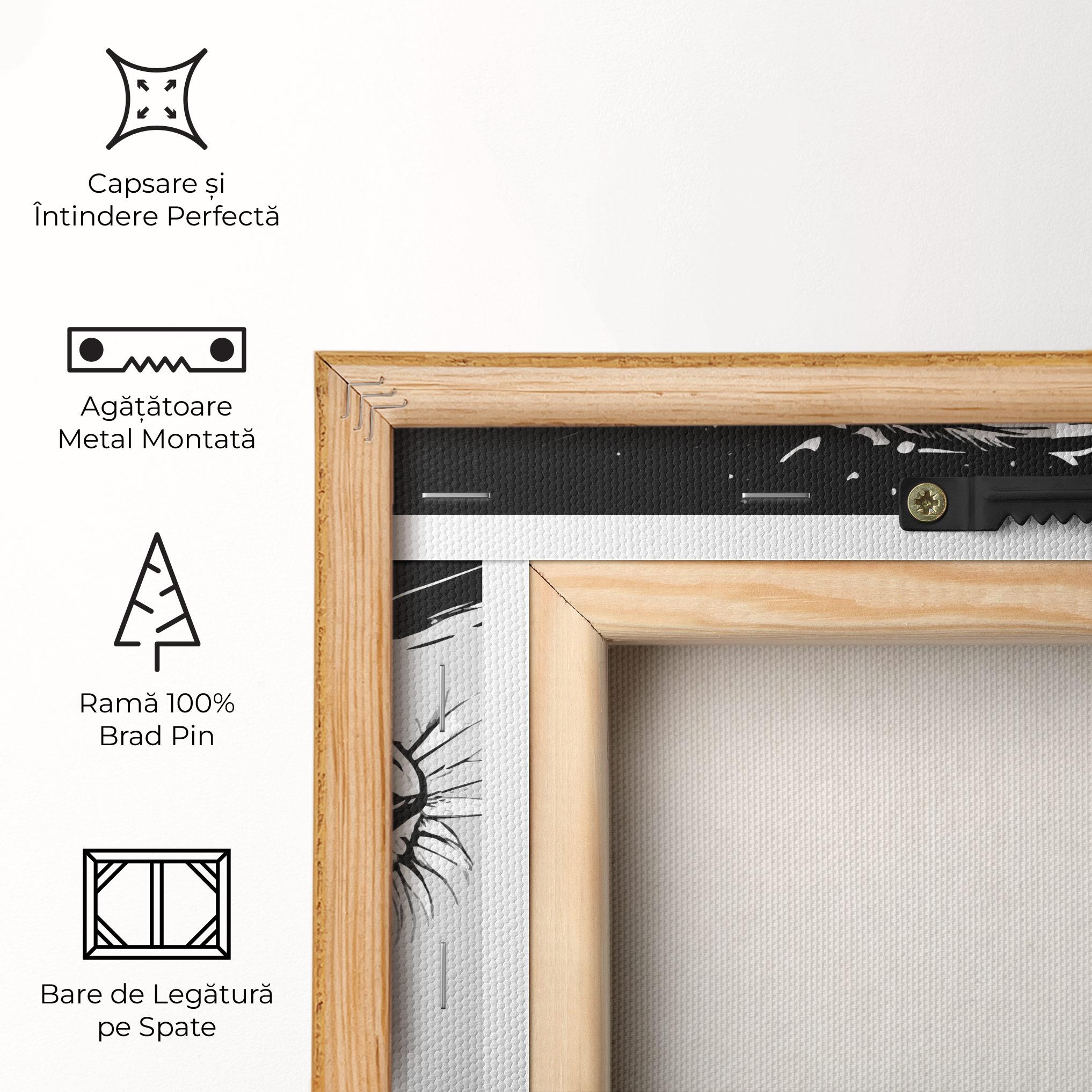 Tablou Canvas Black Grey Tiger mockup 5