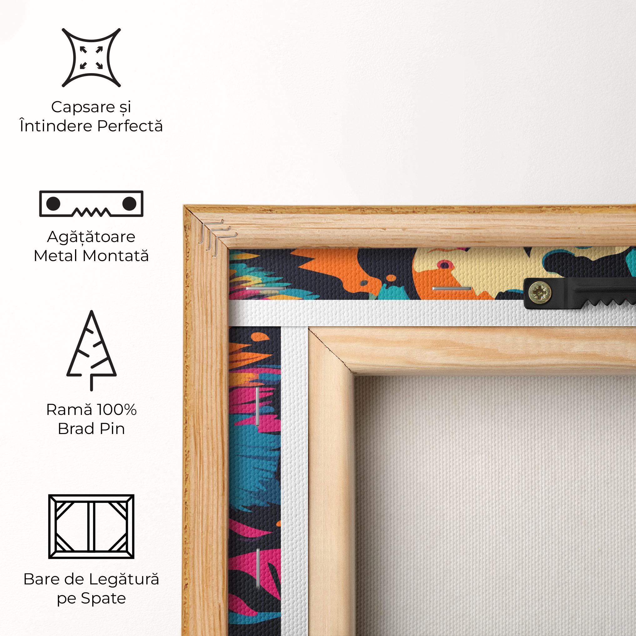 Tablou Canvas Colorful Tiger mockup 5