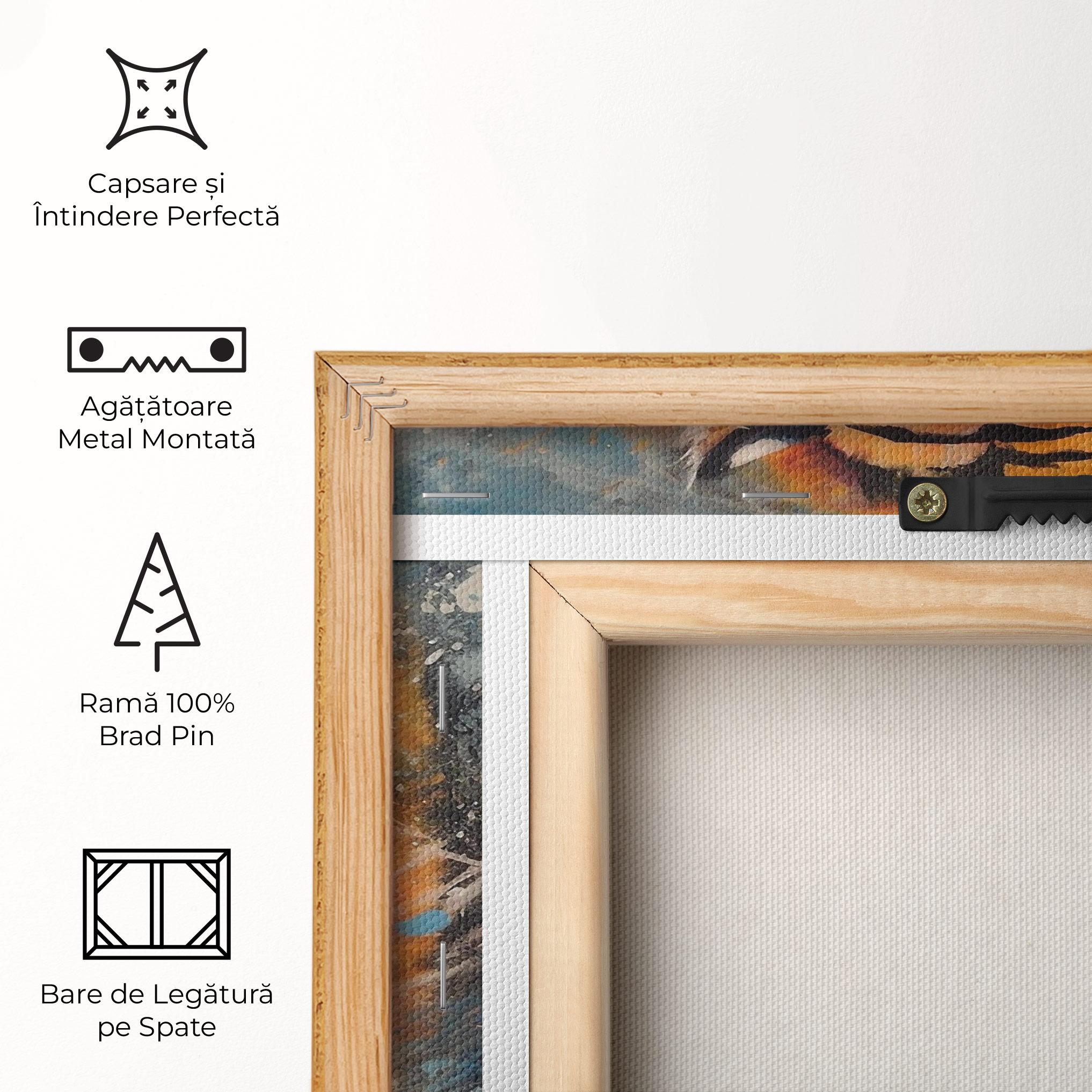 Tablou Canvas Orange Tiger Painting mockup 5