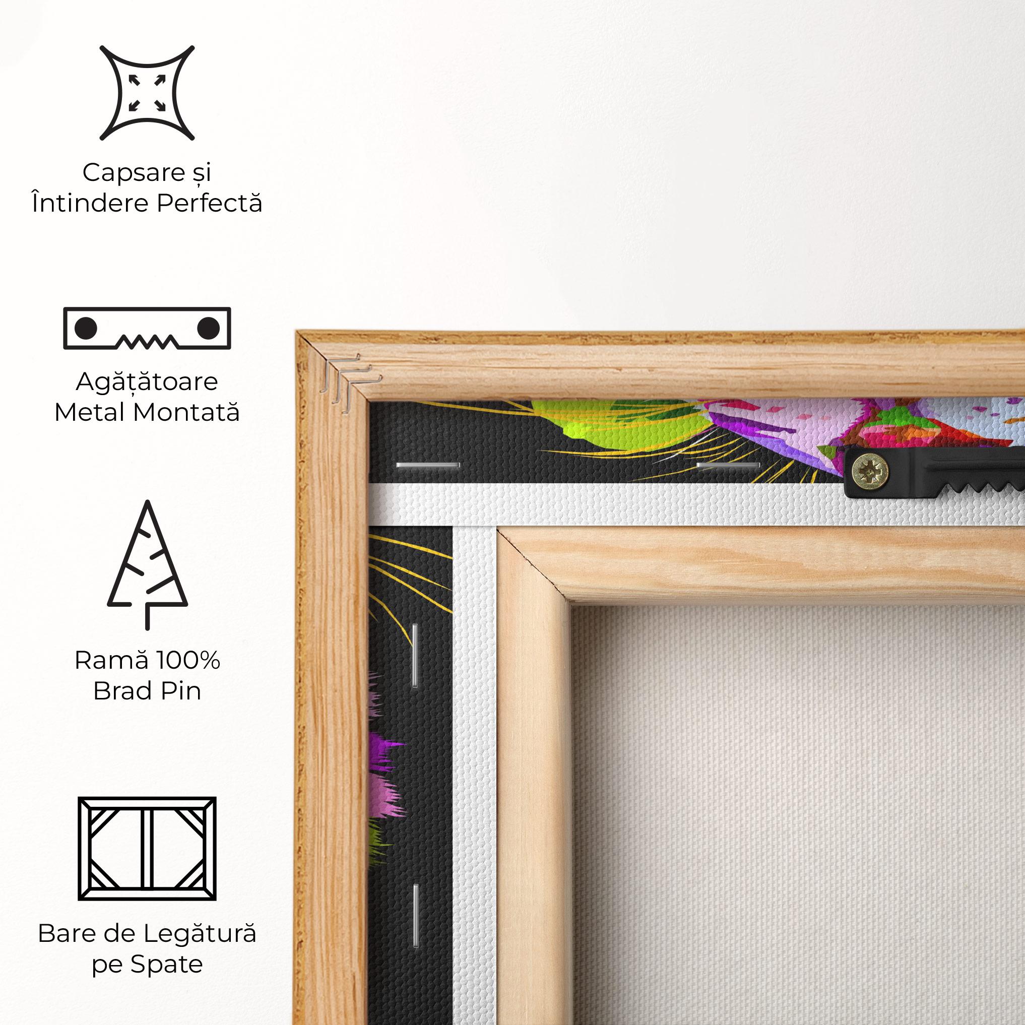 Tablou Canvas Tiger Mix Color mockup 5