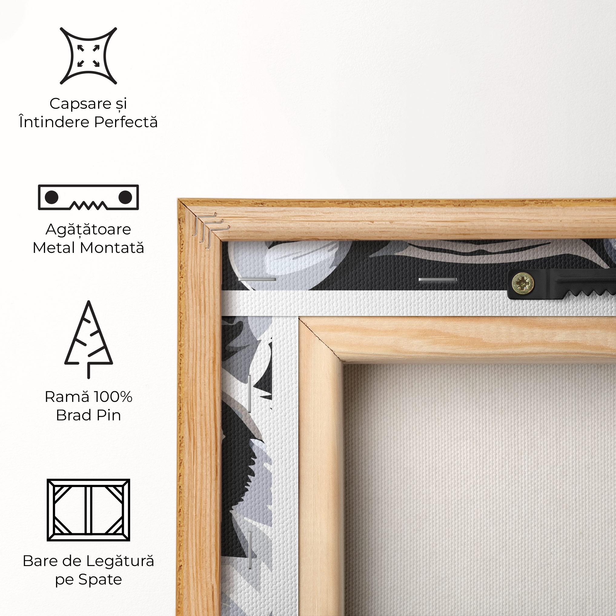 Tablou Canvas White Grey Tiger mockup 5