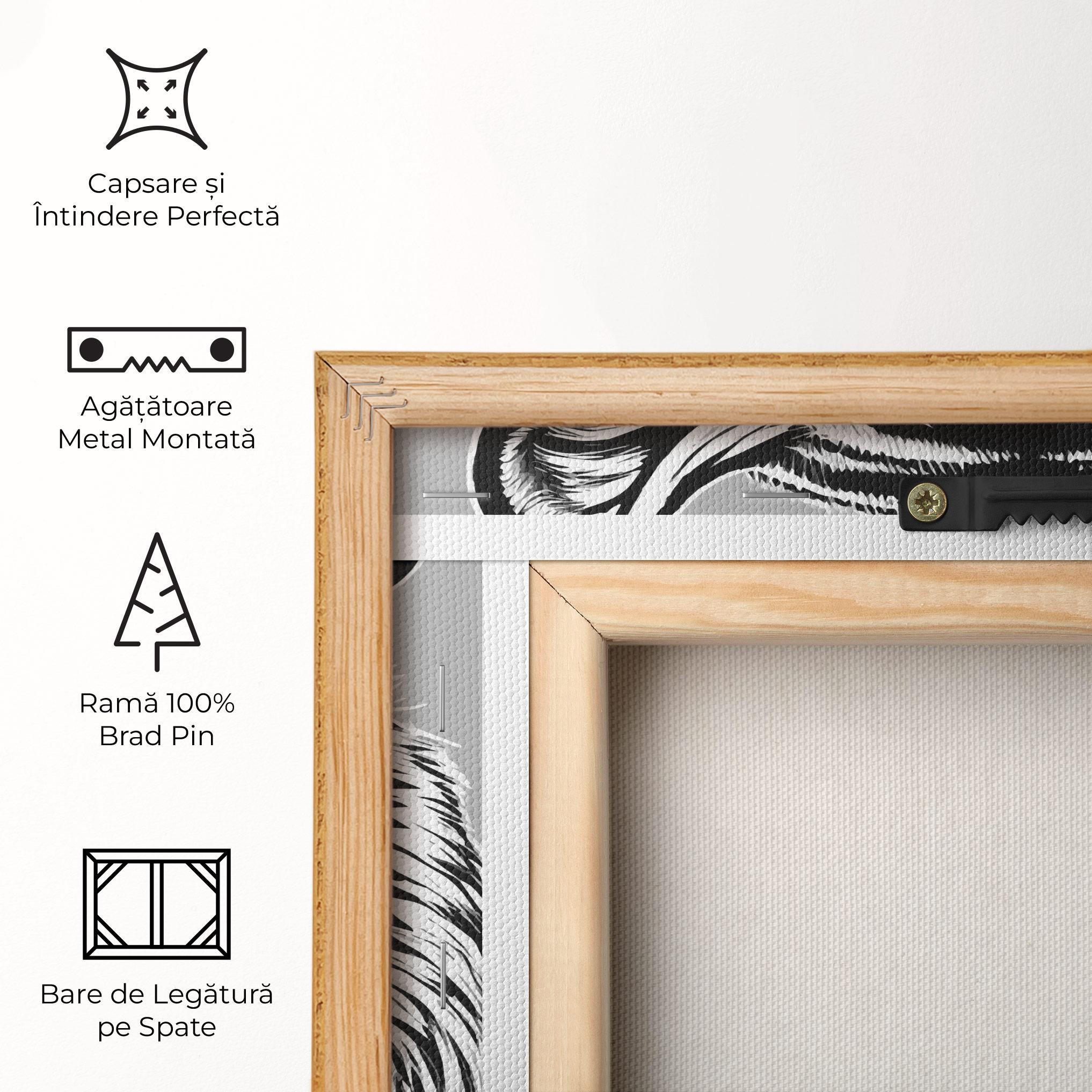 Tablou Canvas White Tiger Grey mockup 5