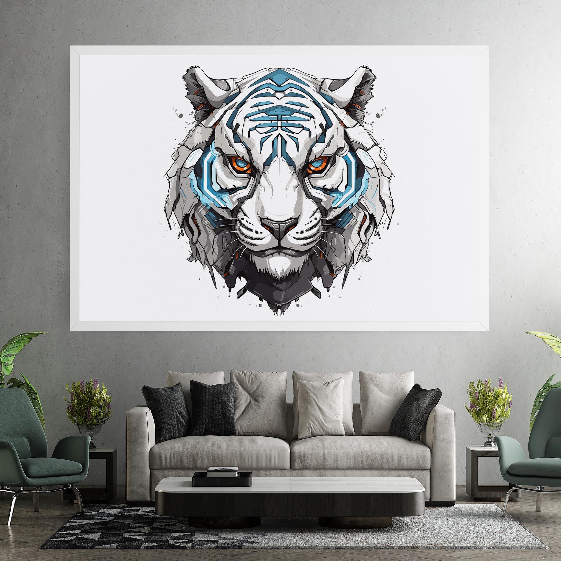 Tablou Canvas Cyborg Tiger mockup 7