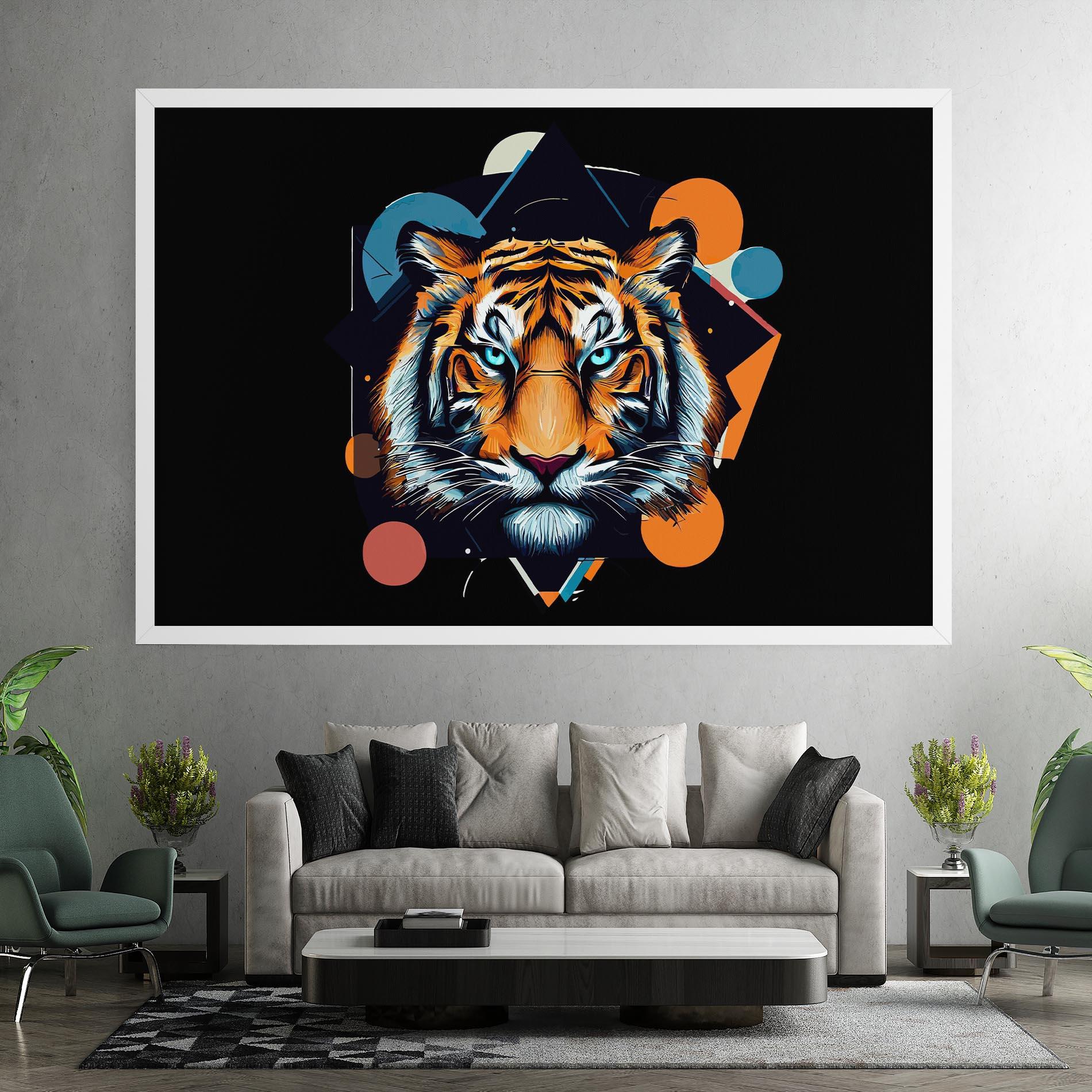 Tablou Canvas Geometric Tiger mockup 7