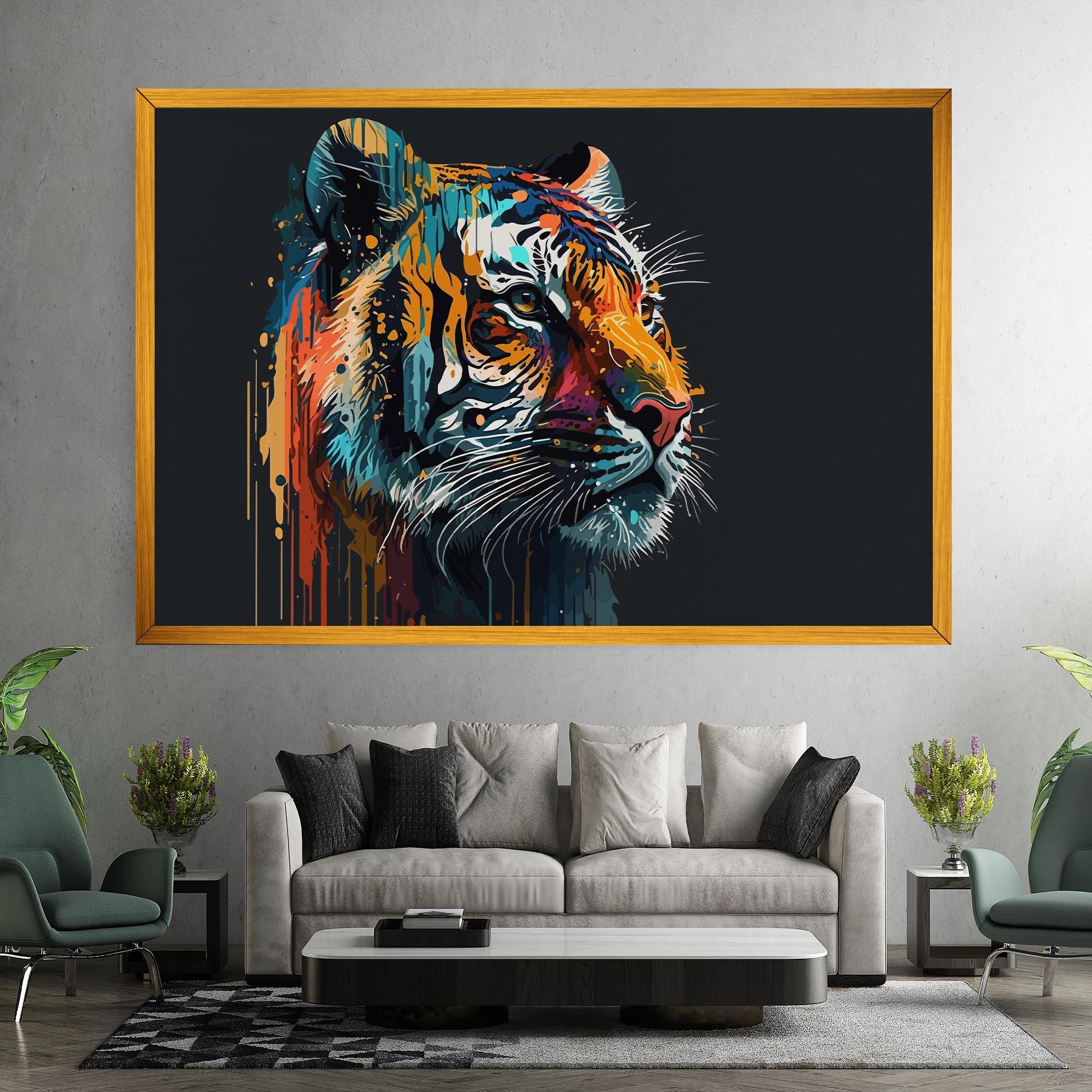 Tablou Canvas Color Mix Tiger mockup 7
