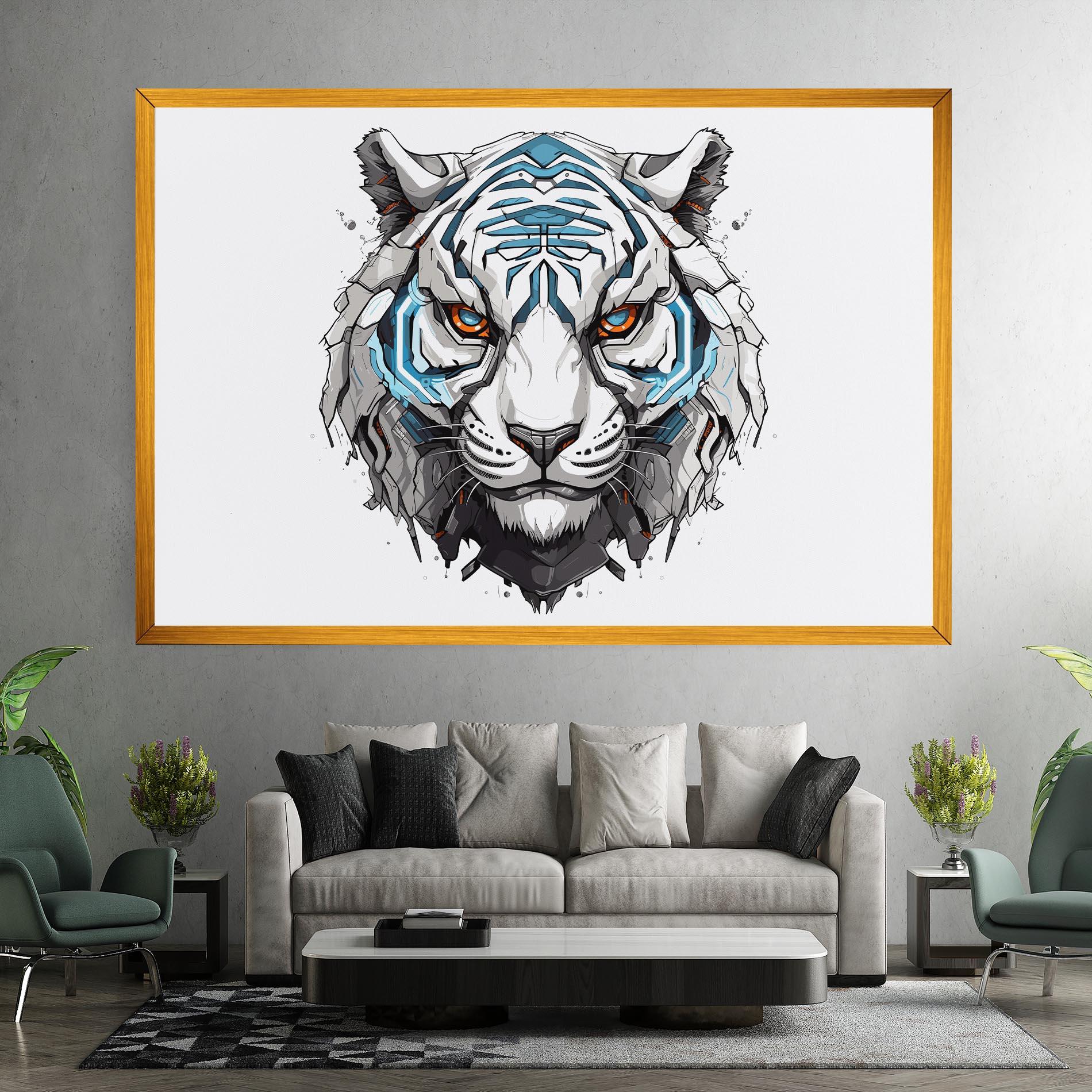 Tablou Canvas Cyborg Tiger mockup 7