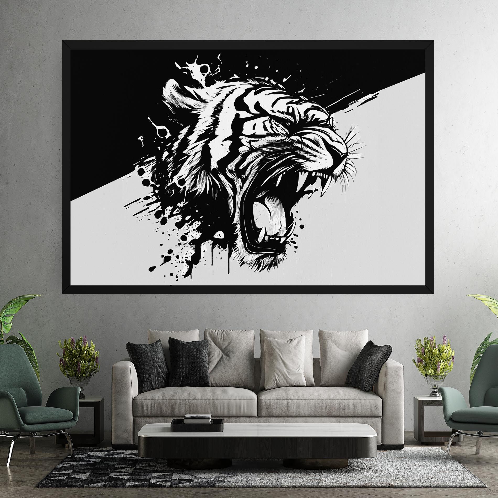 Black Grey Tiger mockup 7