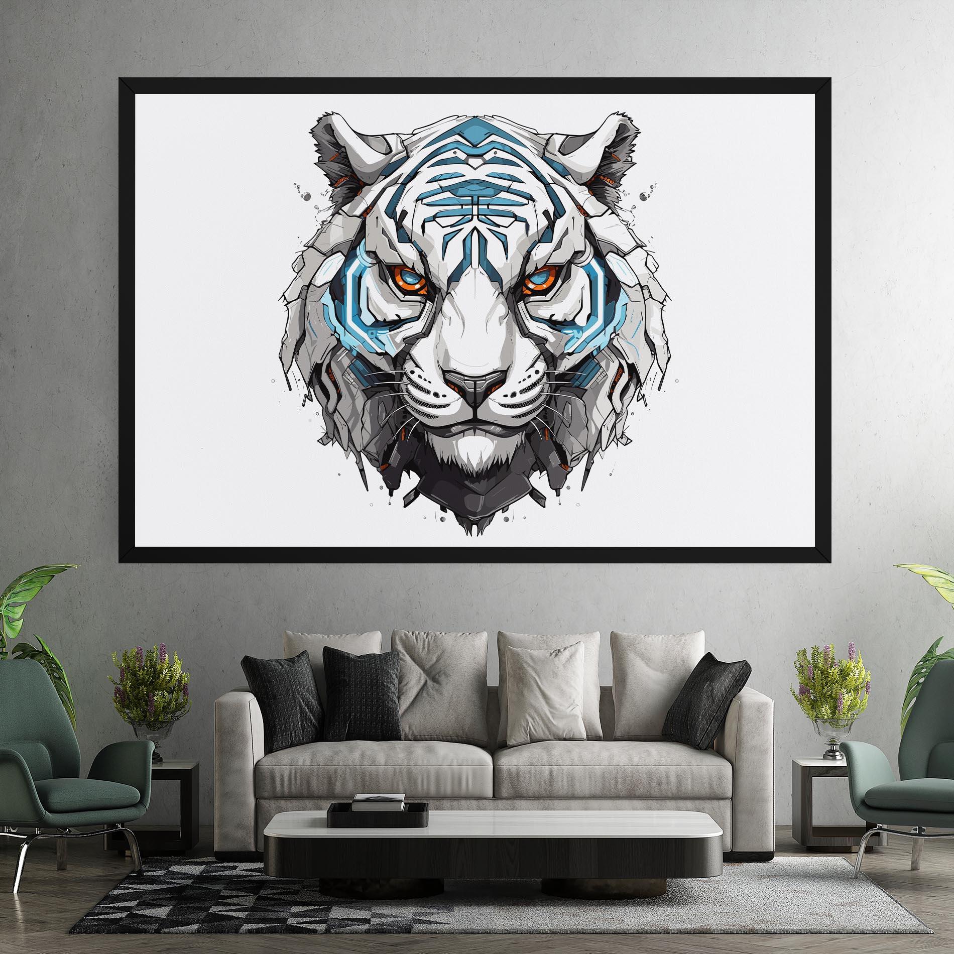 Tablou Canvas Cyborg Tiger mockup 7