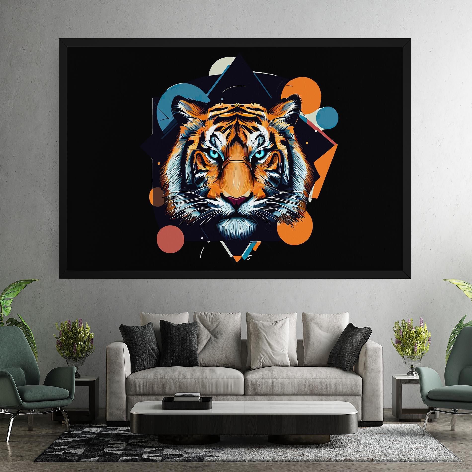 Tablou Canvas Geometric Tiger mockup 7