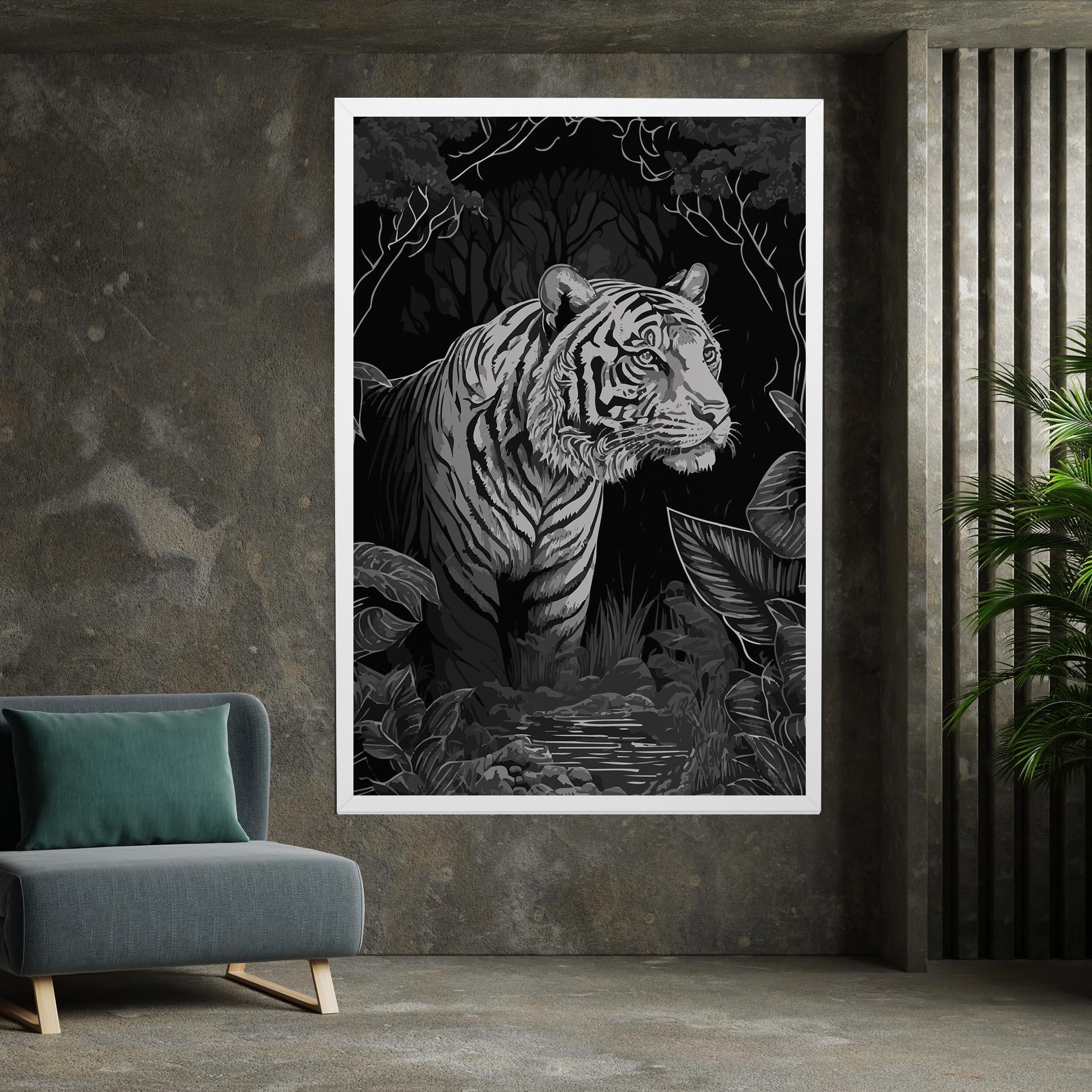 Tablou Canvas Grey Tiger mockup 7