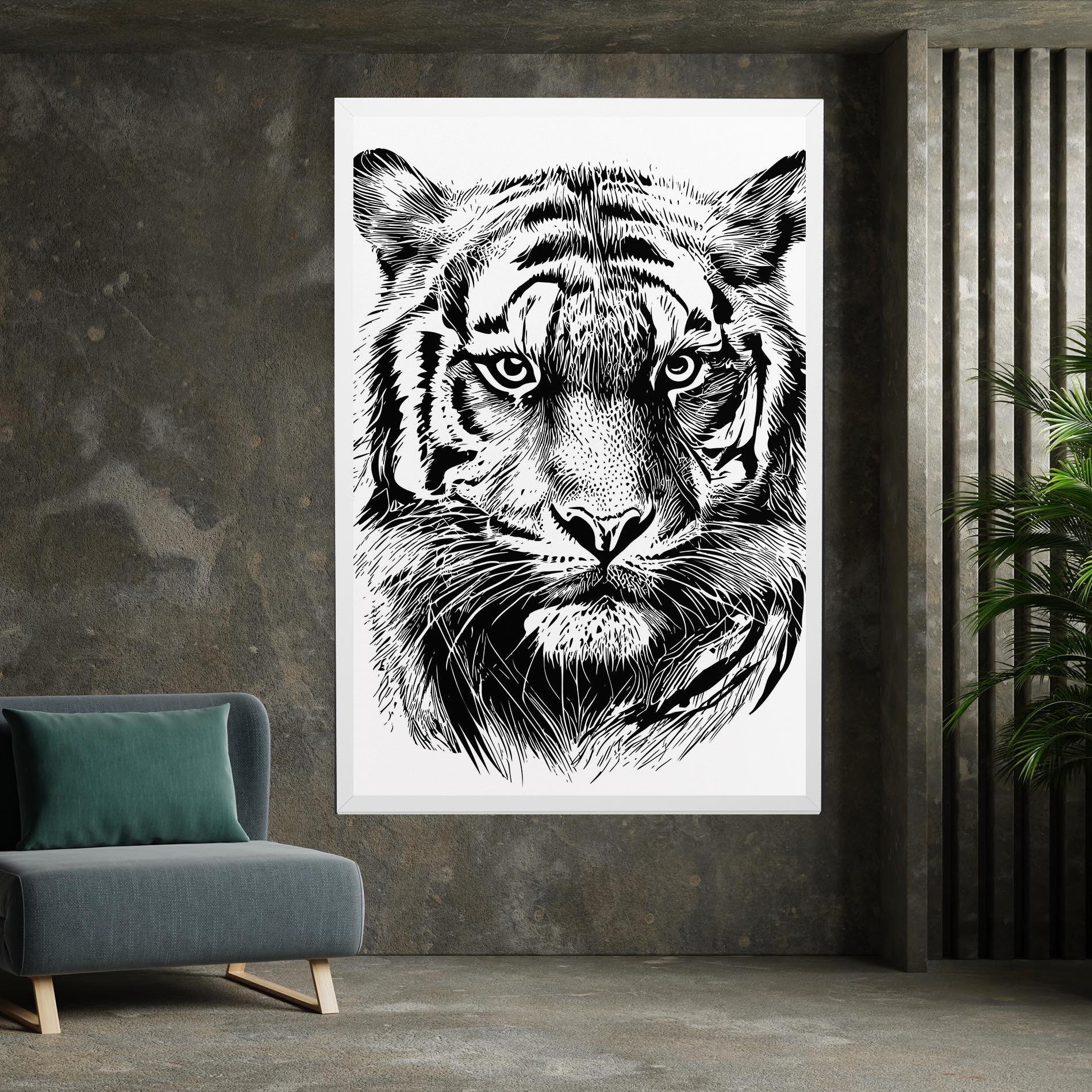 Tablou Canvas Pretty Tiger Head mockup 7