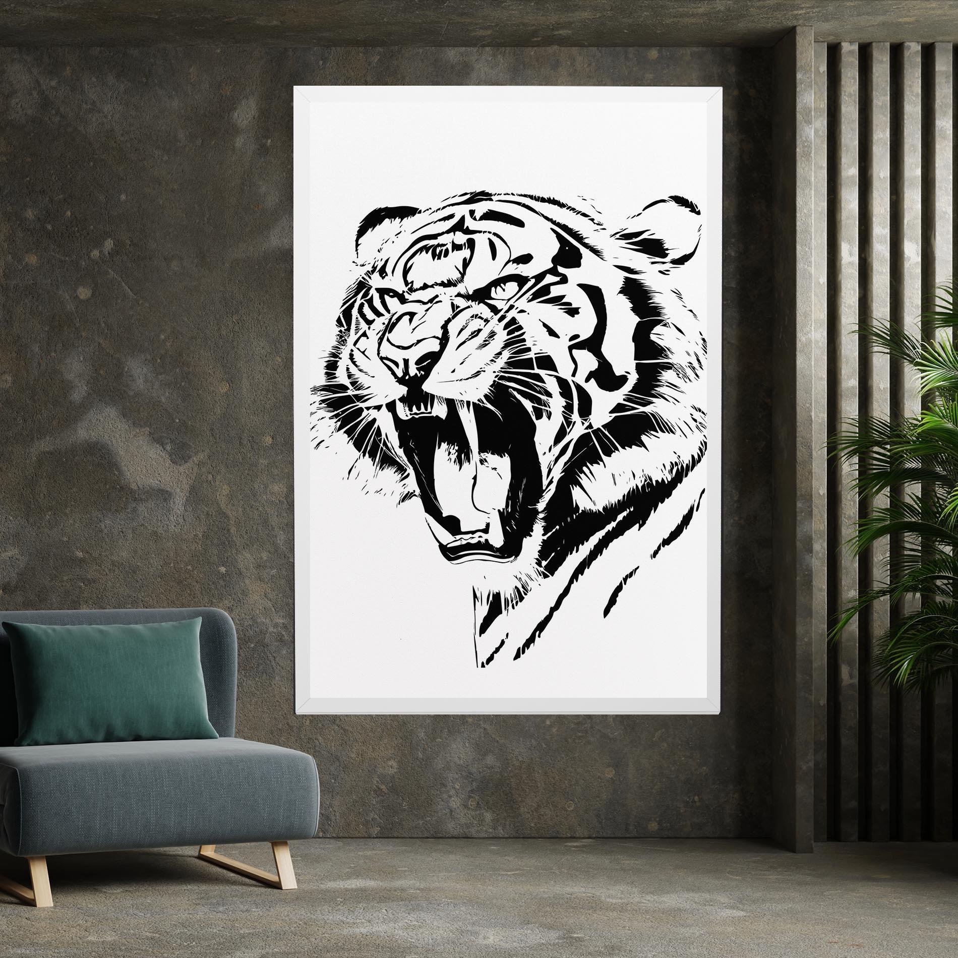 Tablou Canvas Roaring Tiger mockup 7