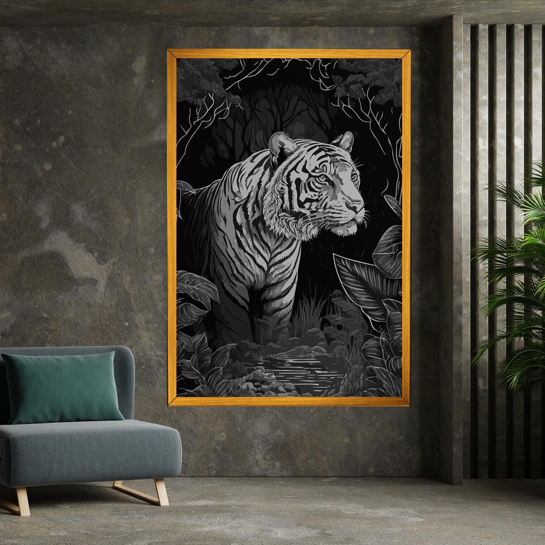 Tablou Canvas Grey Tiger mockup 7