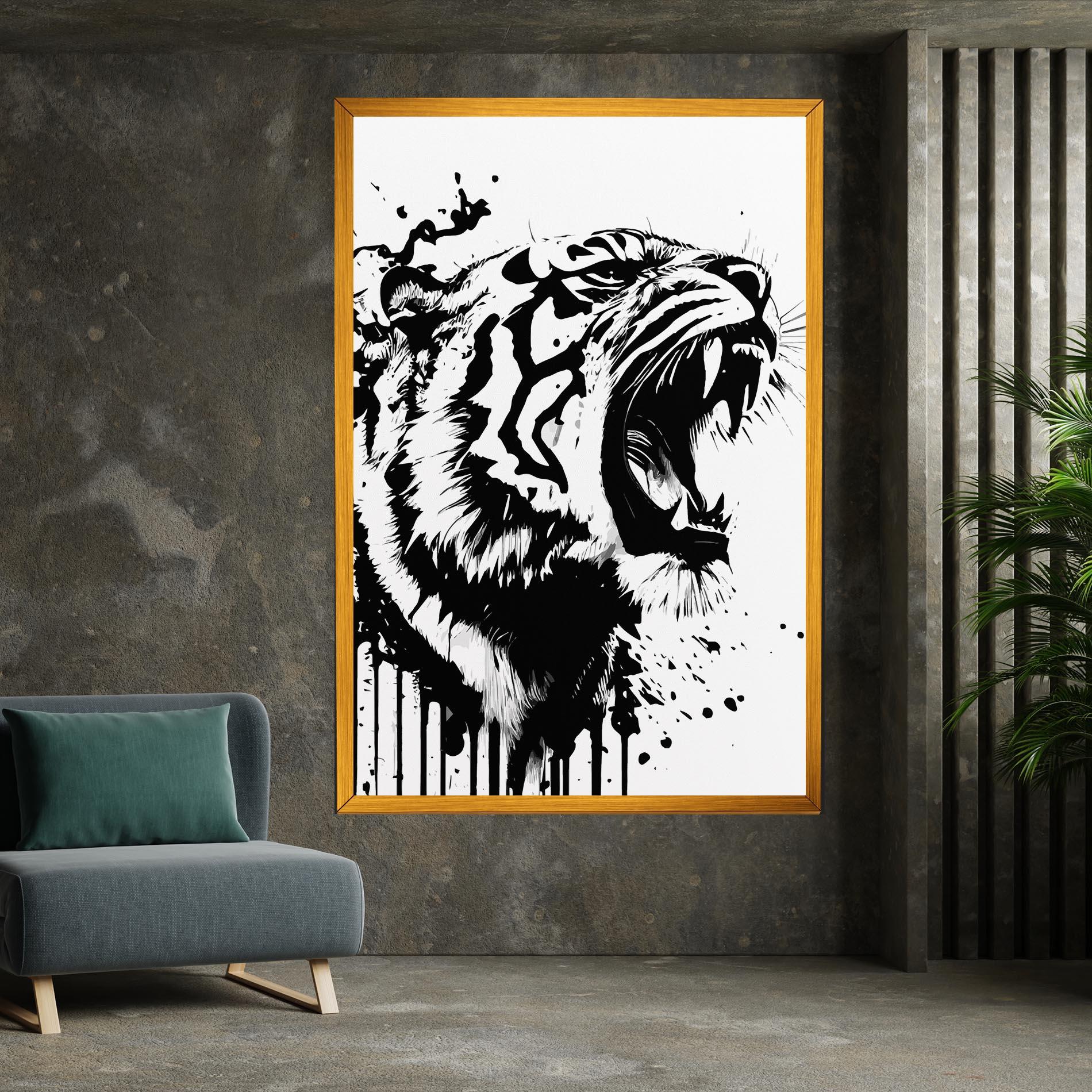 Tablou Canvas Ink Art Tiger mockup 7