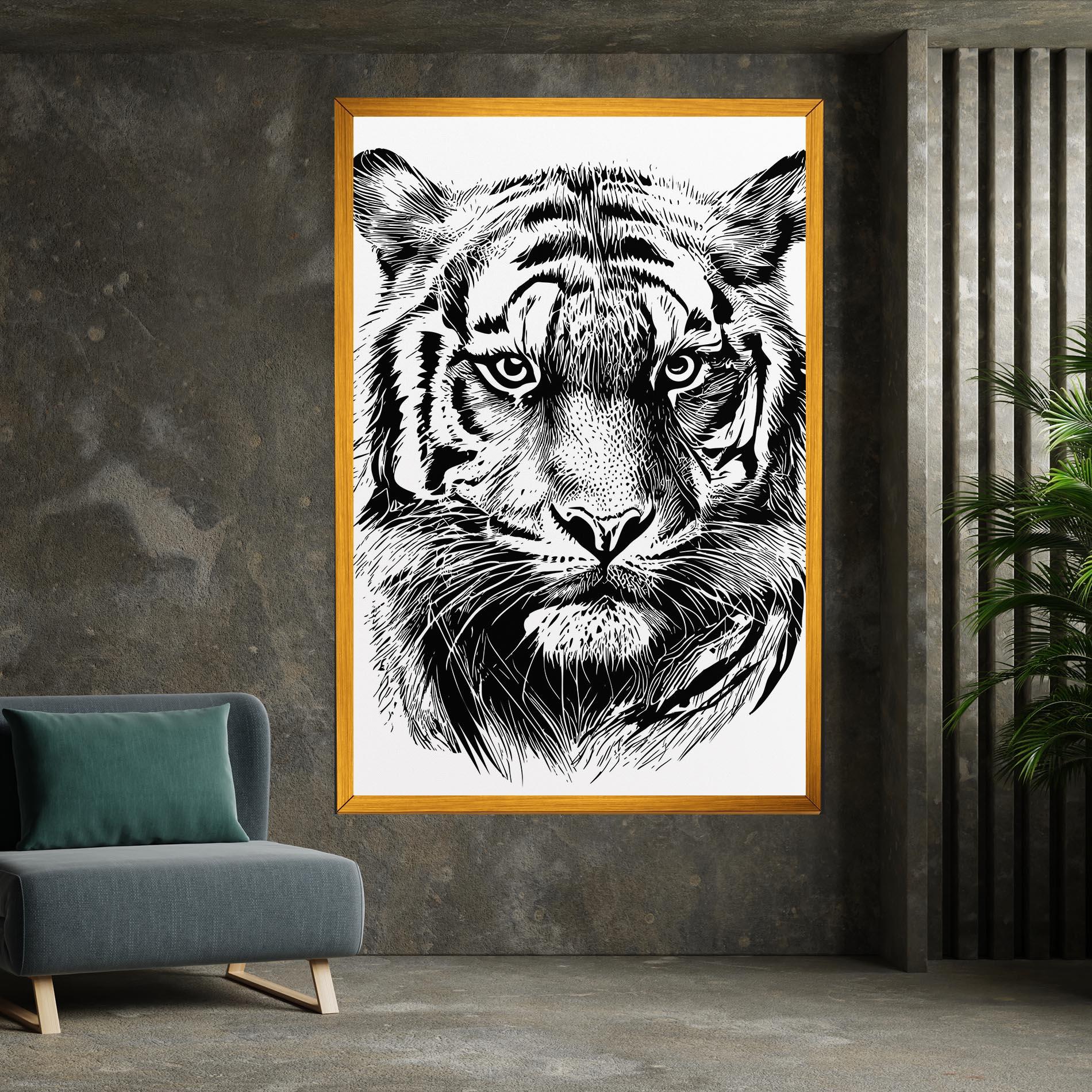 Tablou Canvas Pretty Tiger Head mockup 7