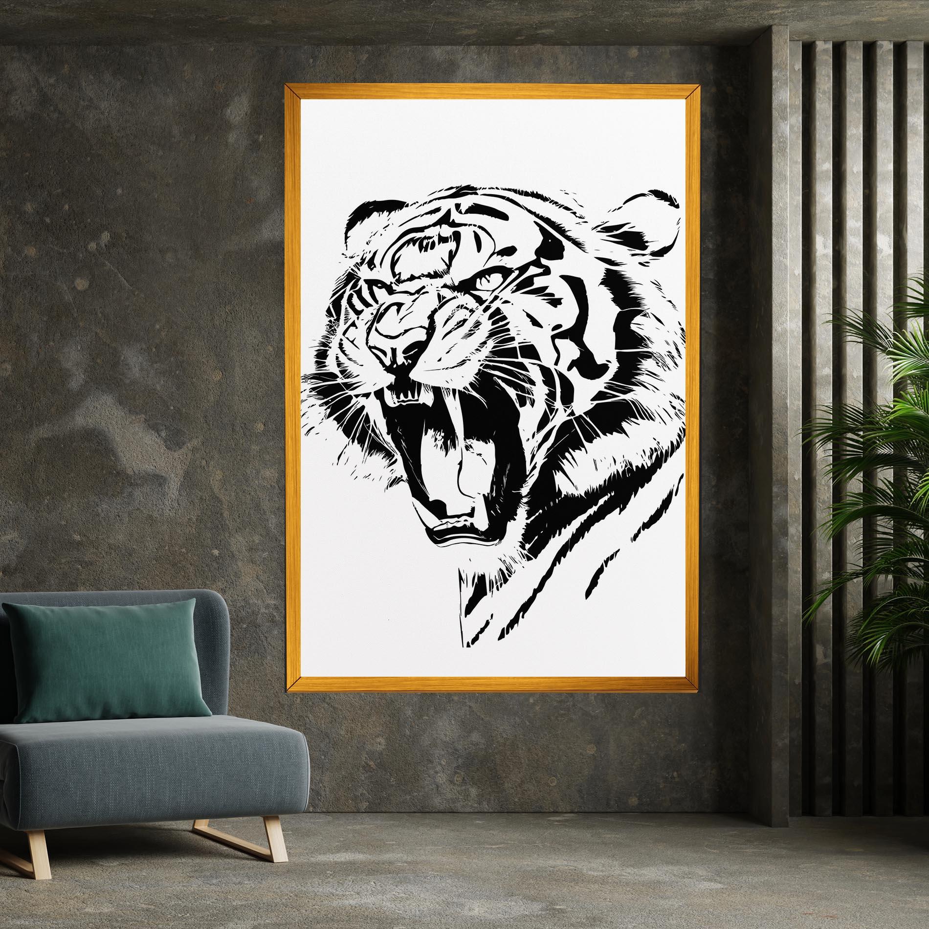 Tablou Canvas Roaring Tiger mockup 7