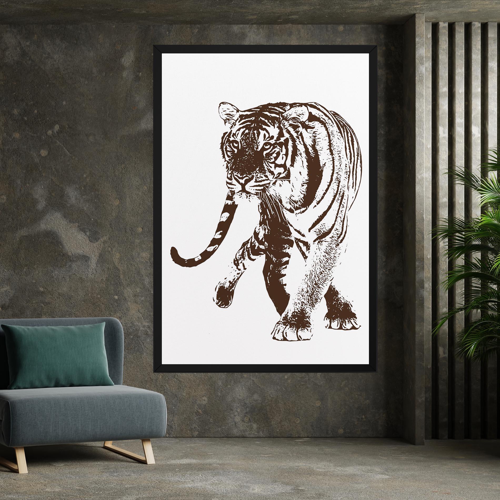 Tablou Canvas Brown Line Tiger mockup 7