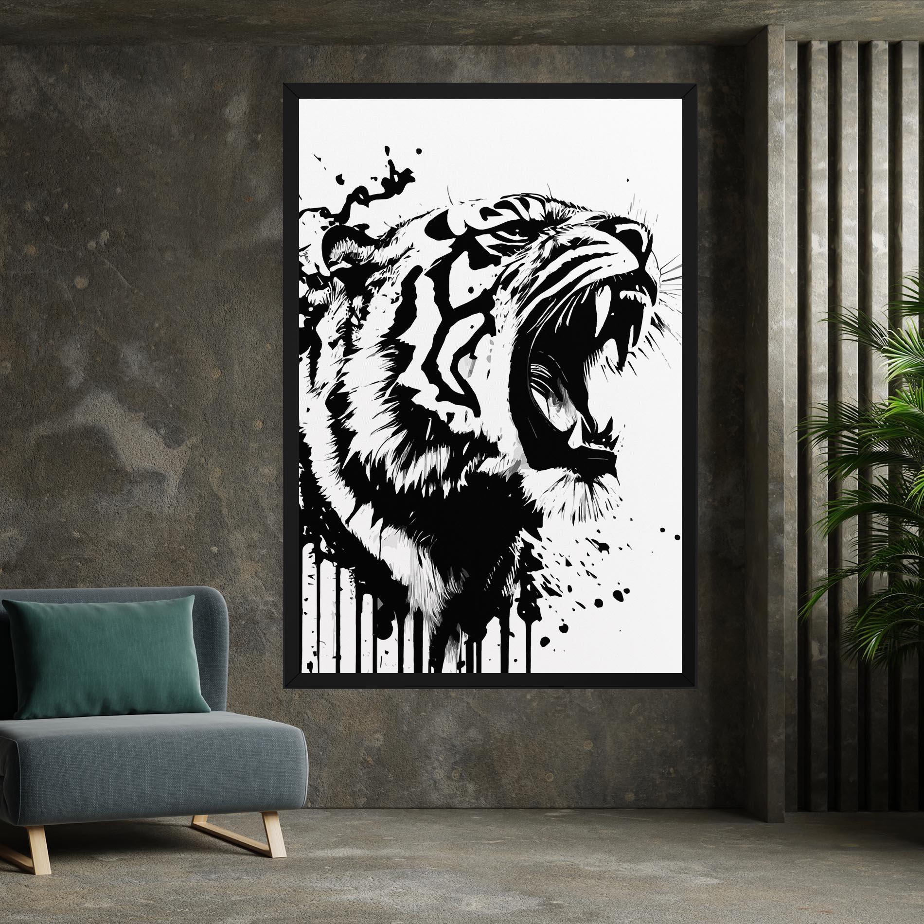 Tablou Canvas Ink Art Tiger mockup 7