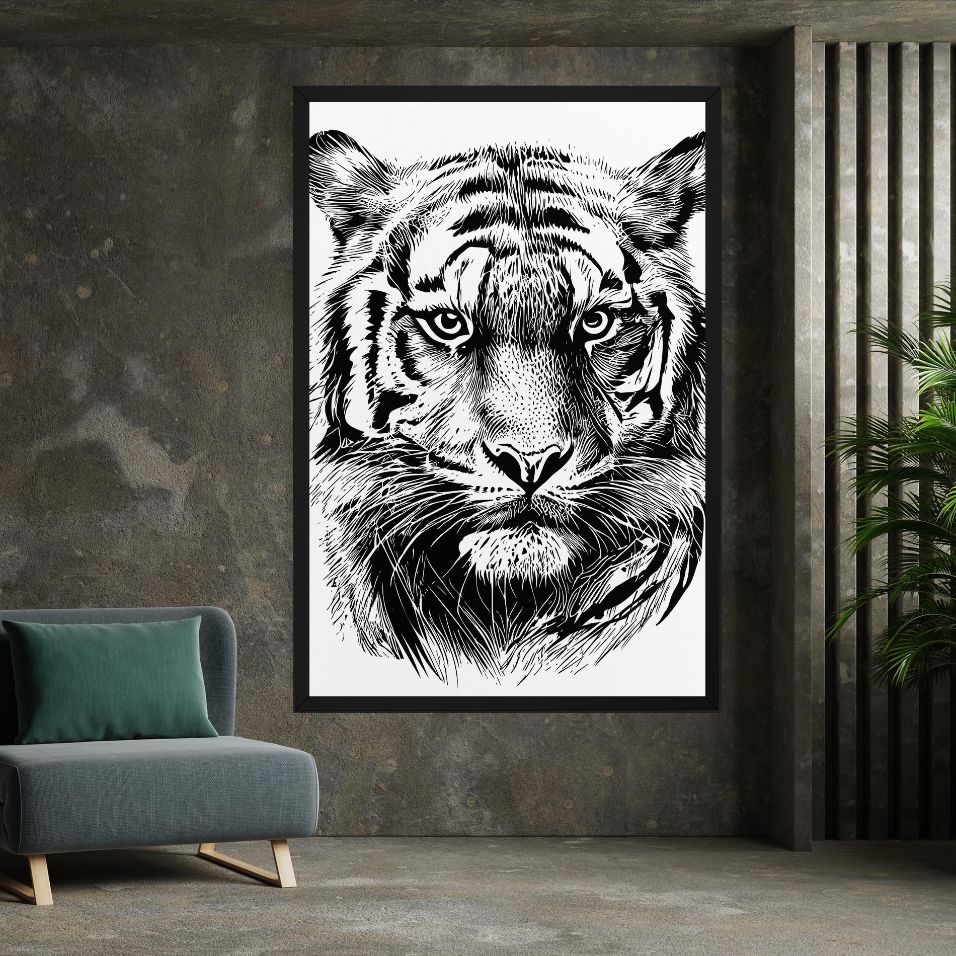 Tablou Canvas Pretty Tiger Head mockup 7