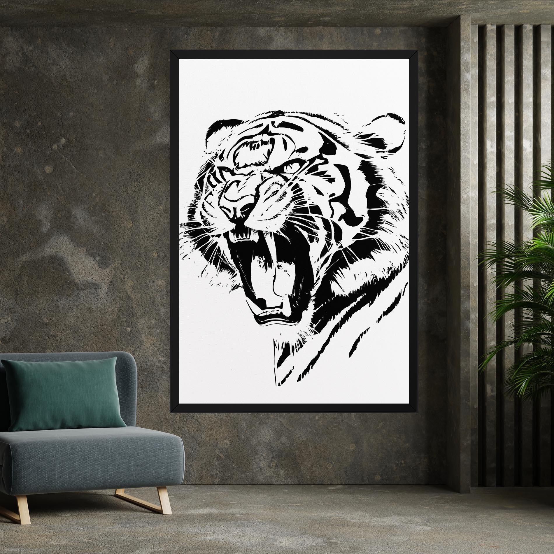 Tablou Canvas Roaring Tiger mockup 7