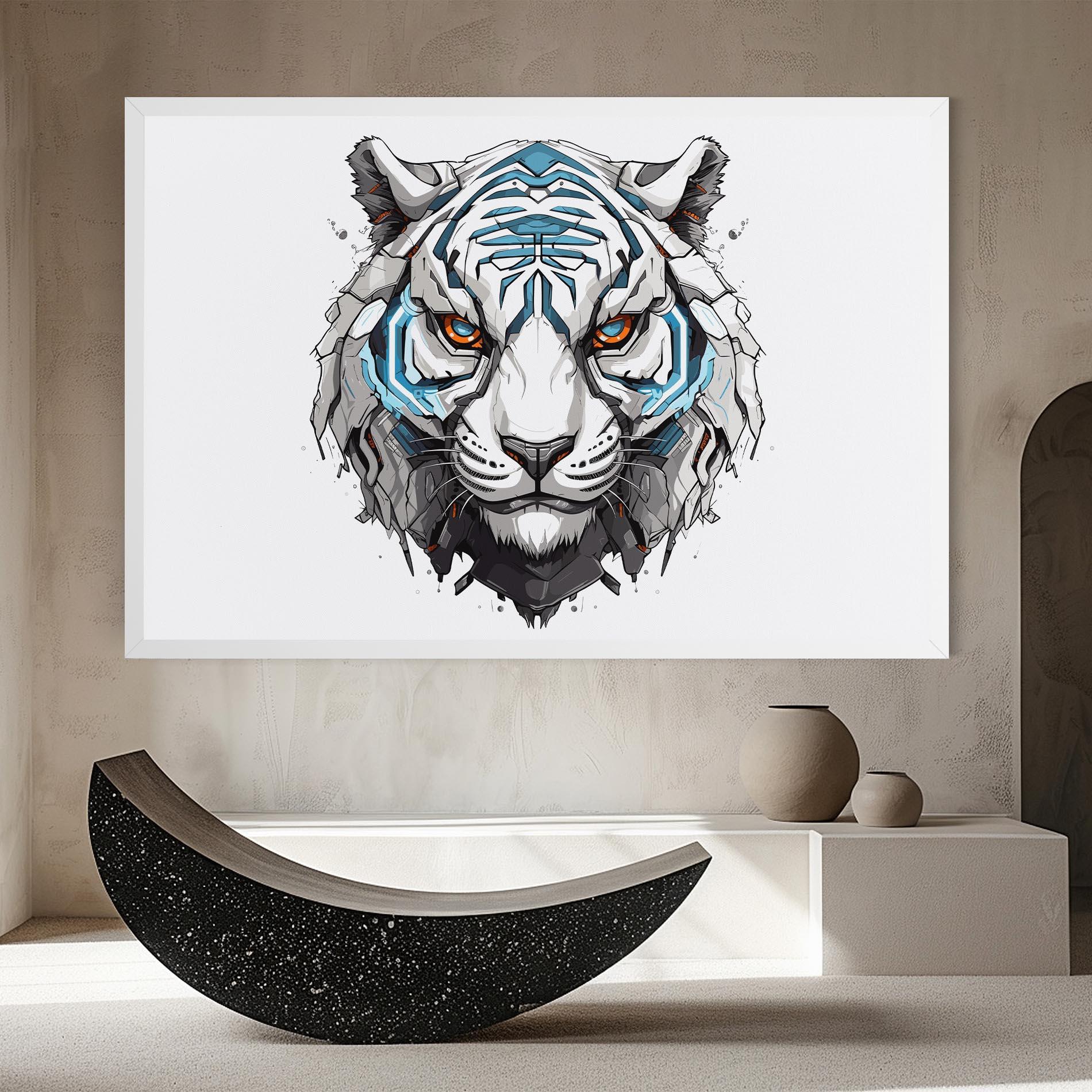 Tablou Canvas Cyborg Tiger mockup 8