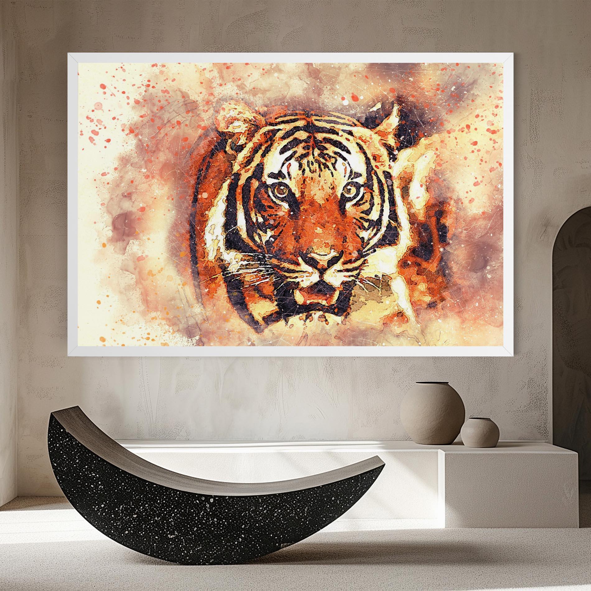 Tablou Canvas Tiger Colors mockup 8