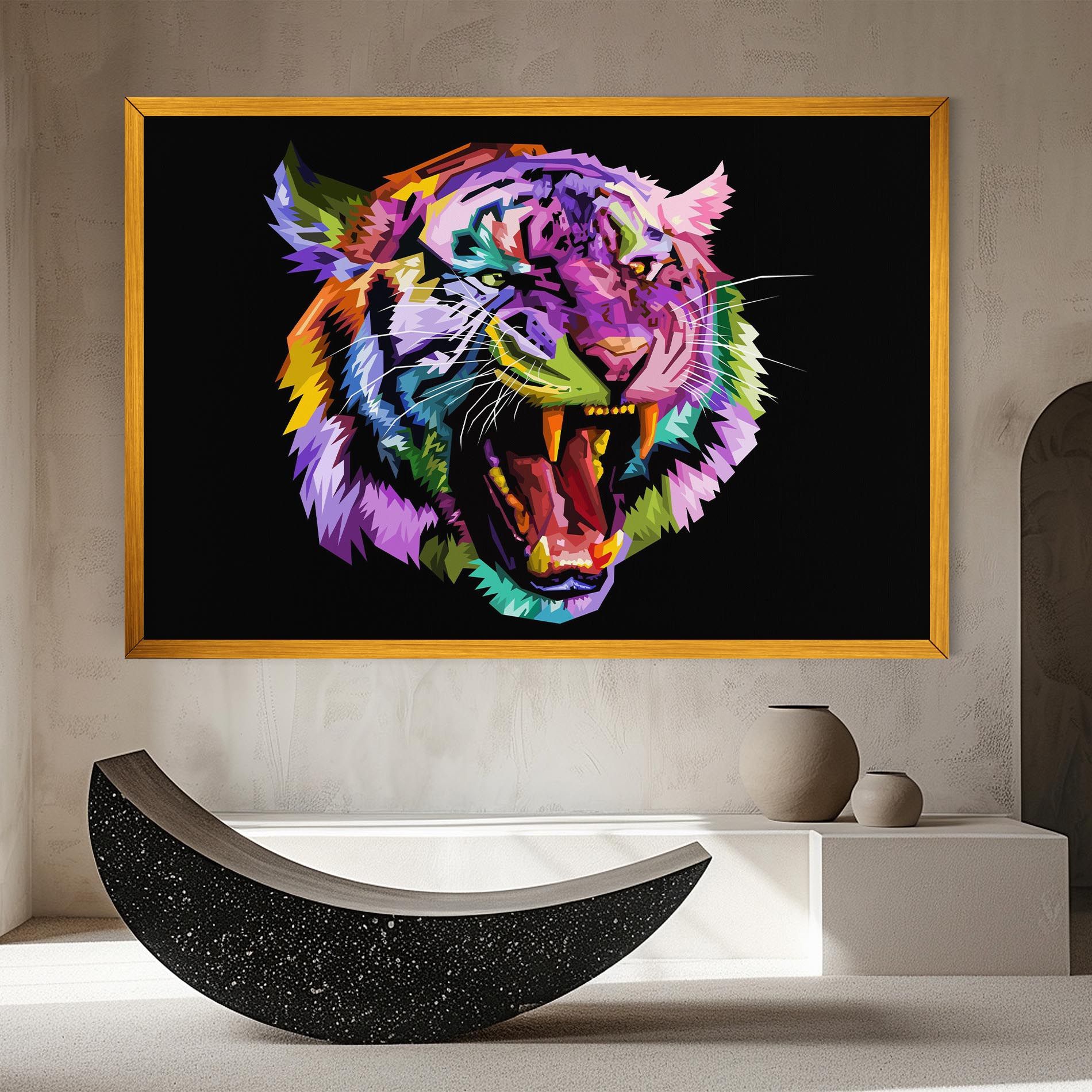 Tiger On Black mockup 8