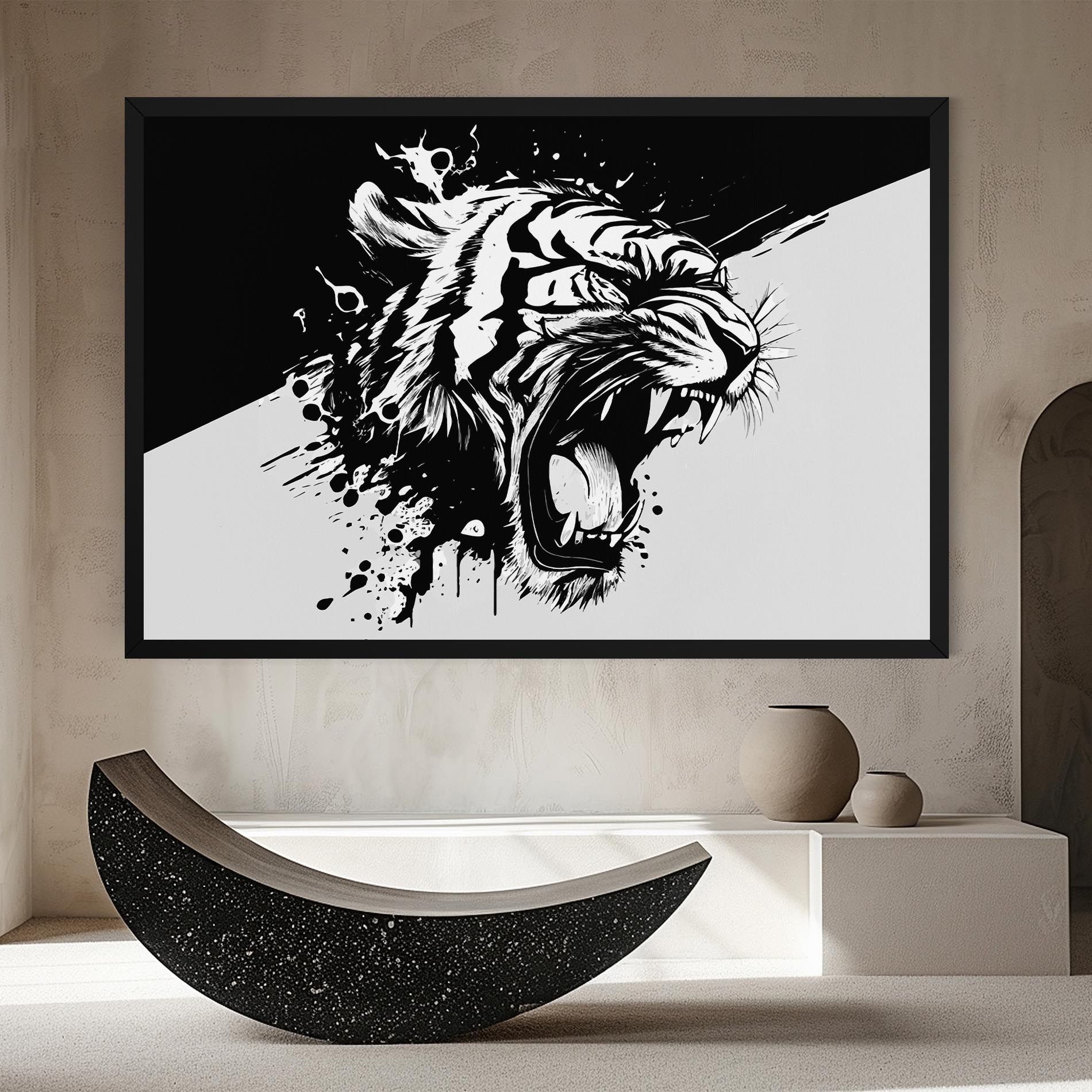 Black Grey Tiger mockup 8
