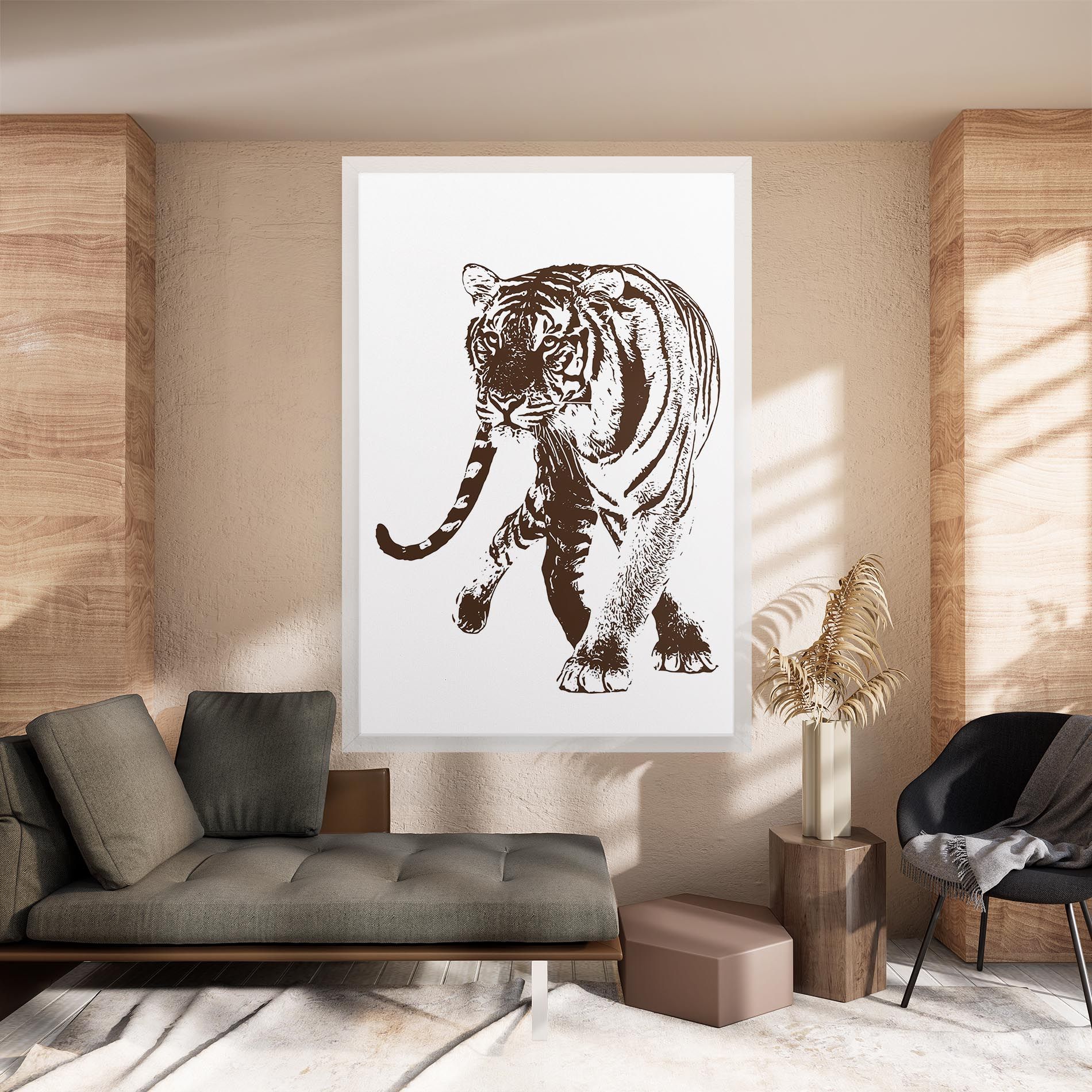 Brown Line Tiger mockup 8