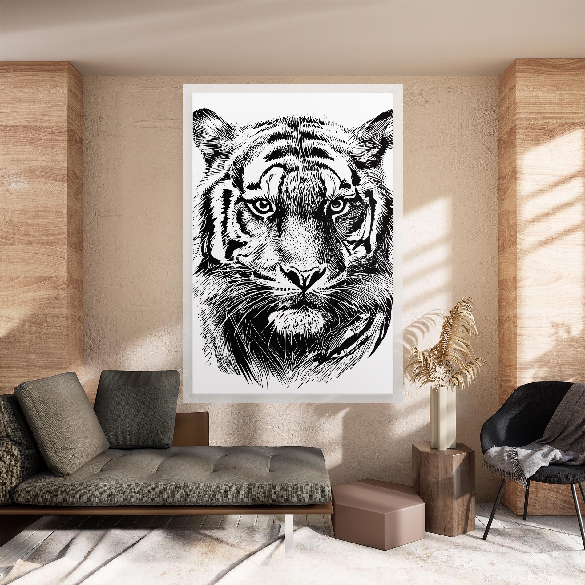 Tablou Canvas Pretty Tiger Head mockup 8