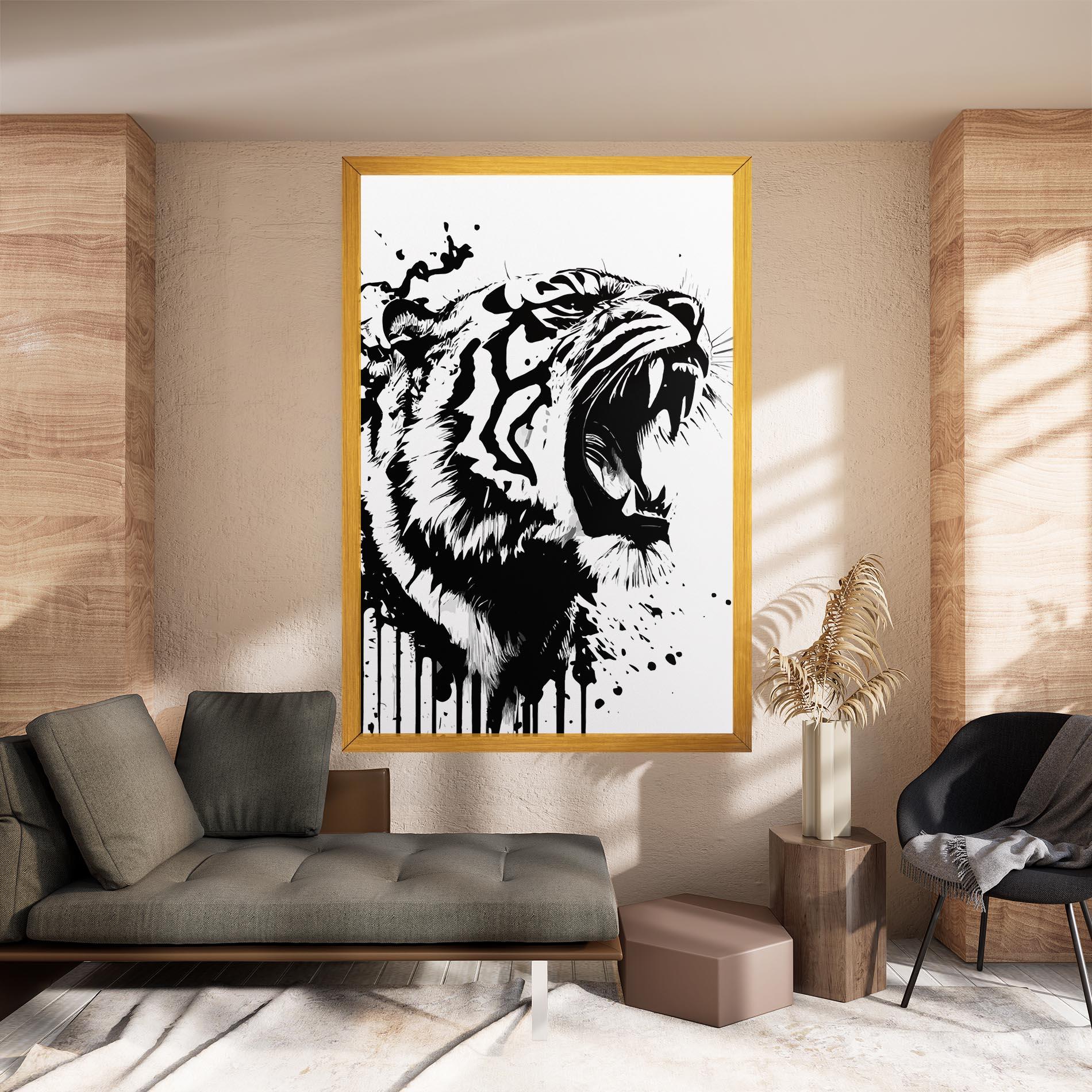 Tablou Canvas Ink Art Tiger mockup 8