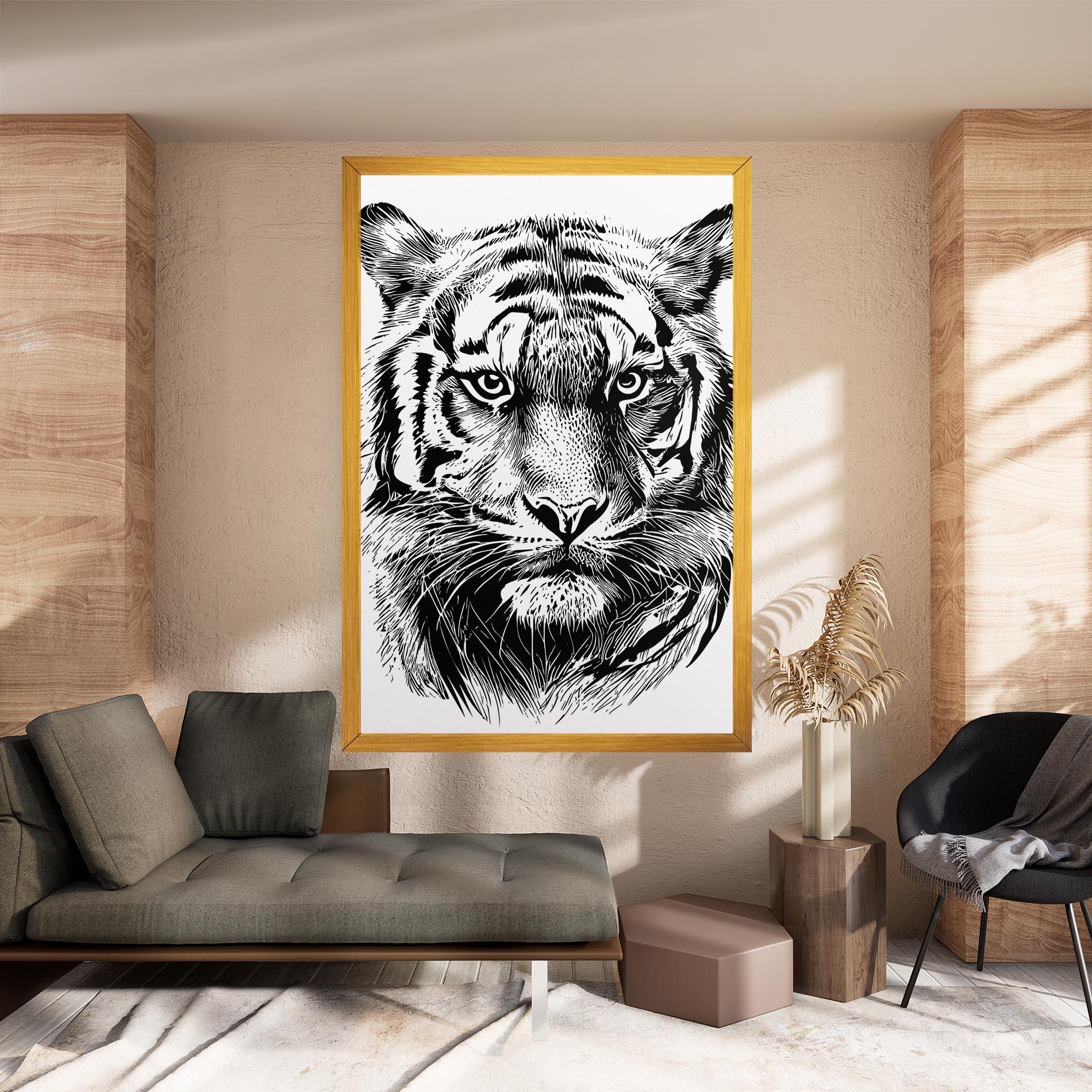 Tablou Canvas Pretty Tiger Head mockup 8