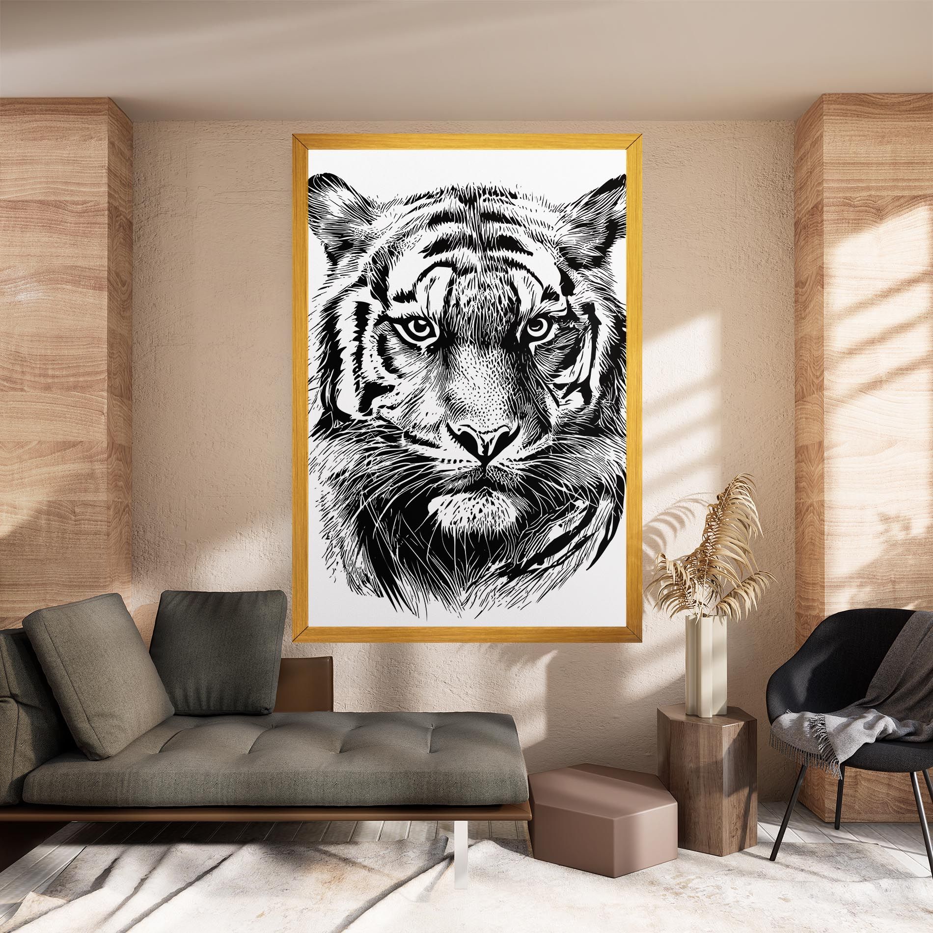 Pretty Tiger Head mockup 8