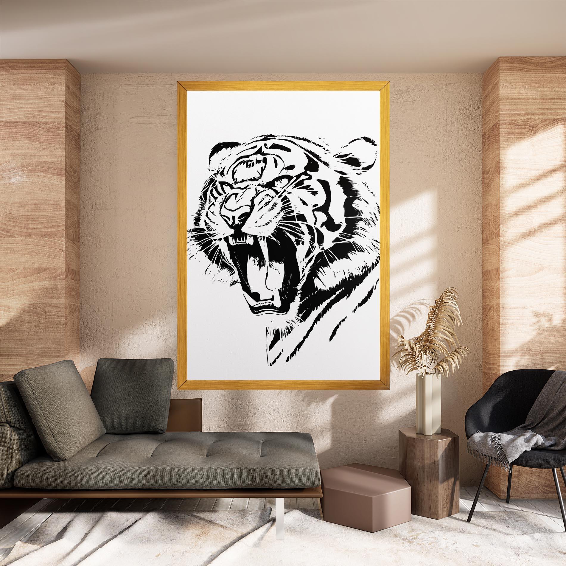 Tablou Canvas Roaring Tiger mockup 8