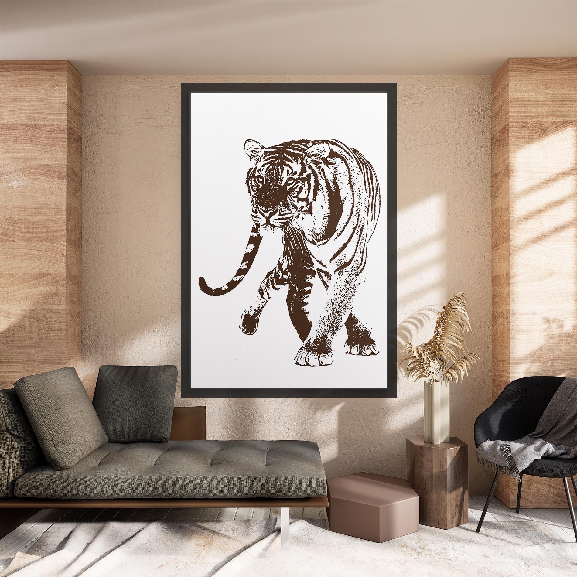 Brown Line Tiger mockup 8